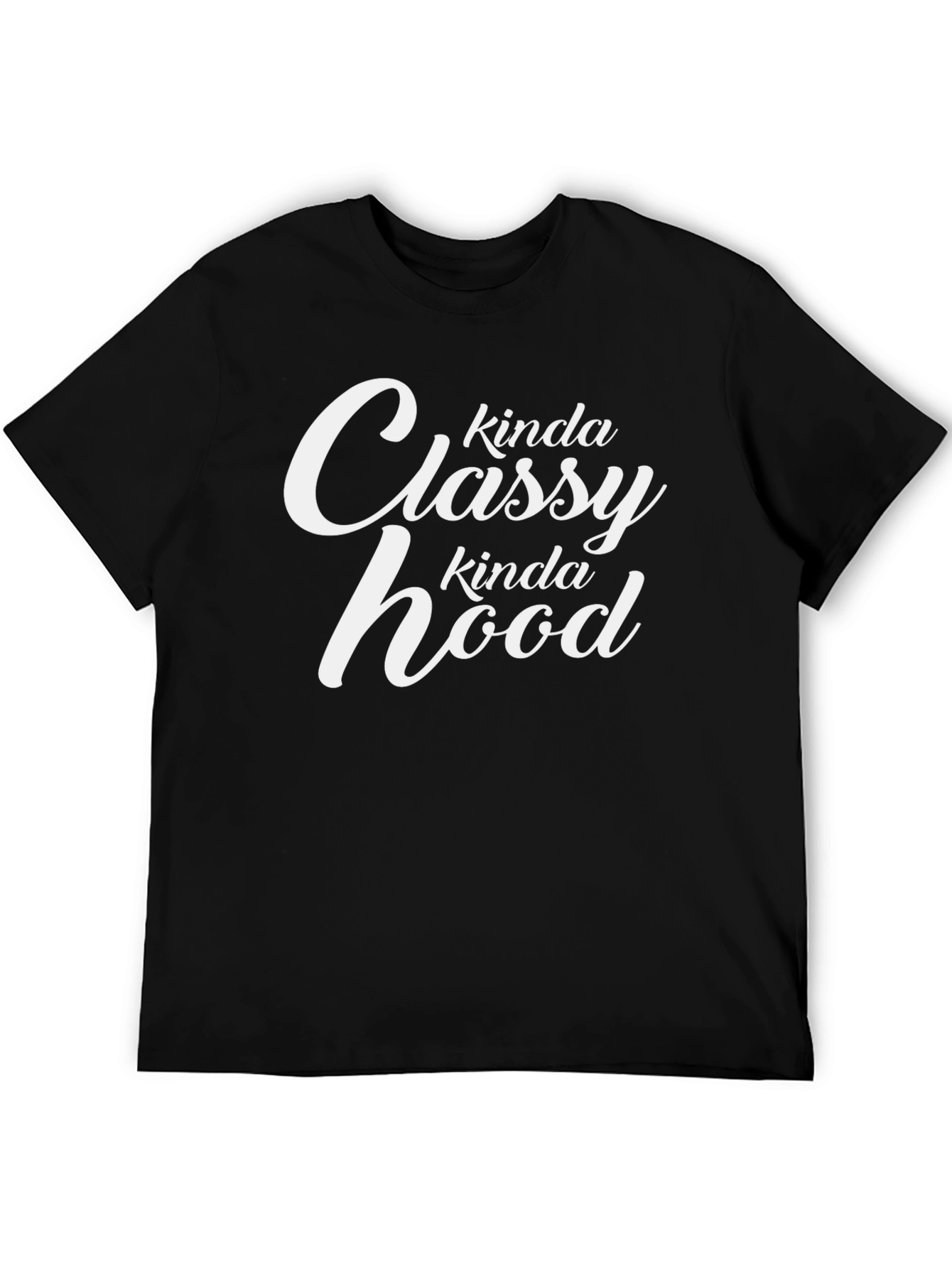 Black Kinda Classy Kinda Hood Graphic Tee view 5