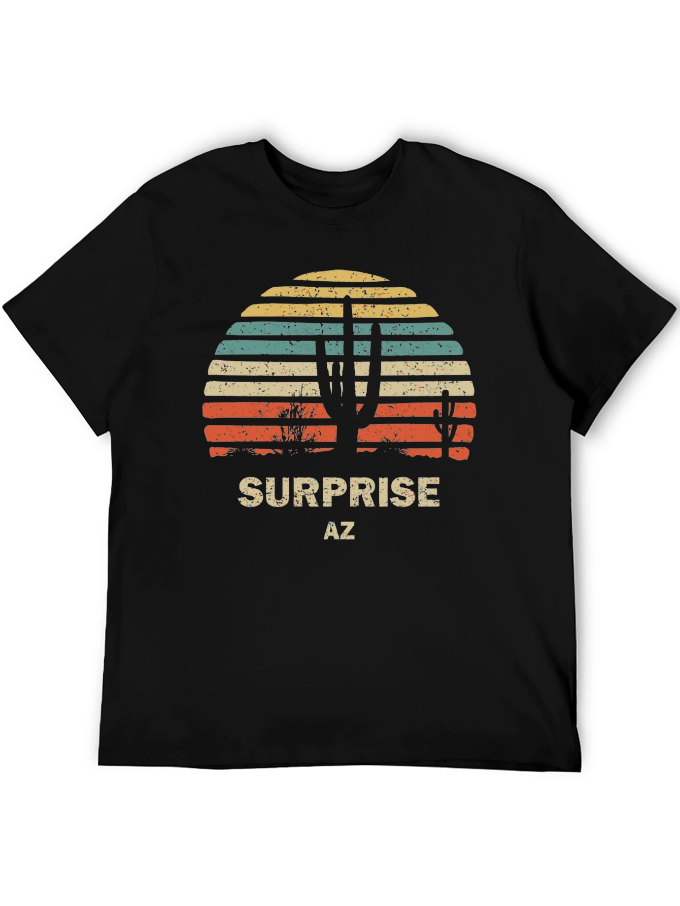 Black Surprise AZ Retro Sunset T-Shirt view 5