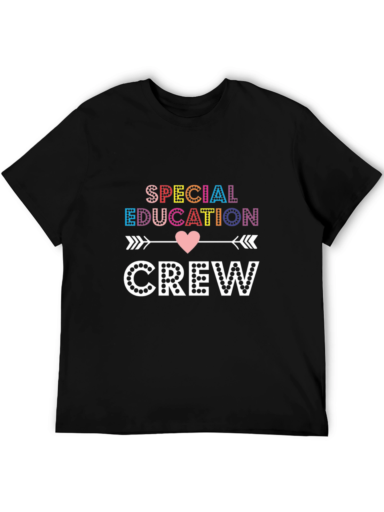 Black Special Education Crew T-Shirt Teacher Support view 5