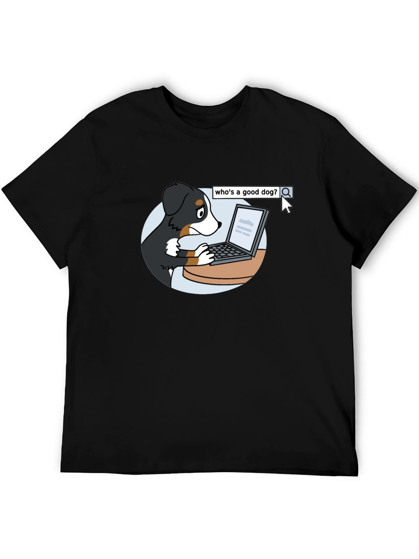 Black Who's A Good Dog? Graphic T-Shirt view 5