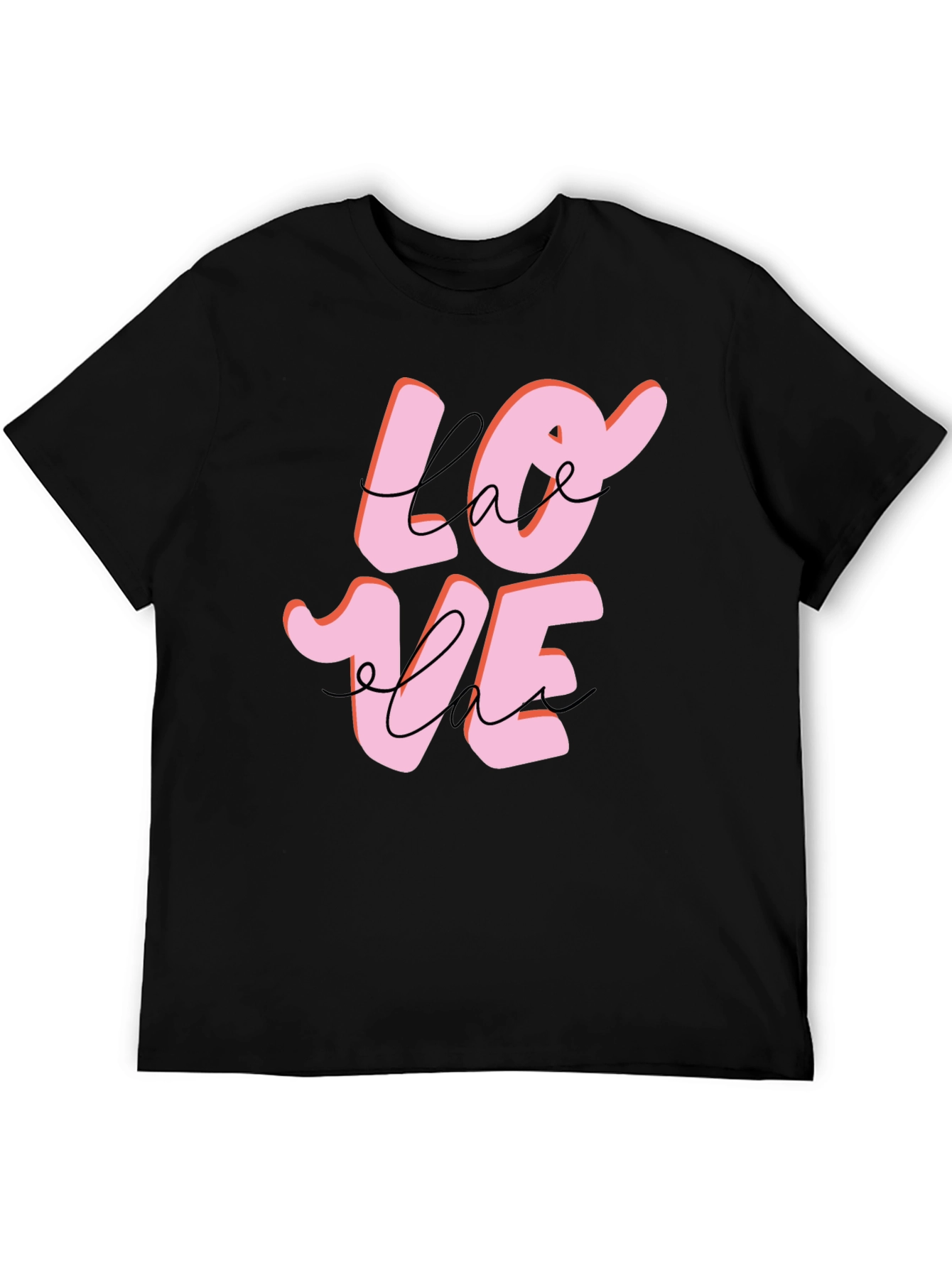 Black Love Graphic Black T-Shirt view 5