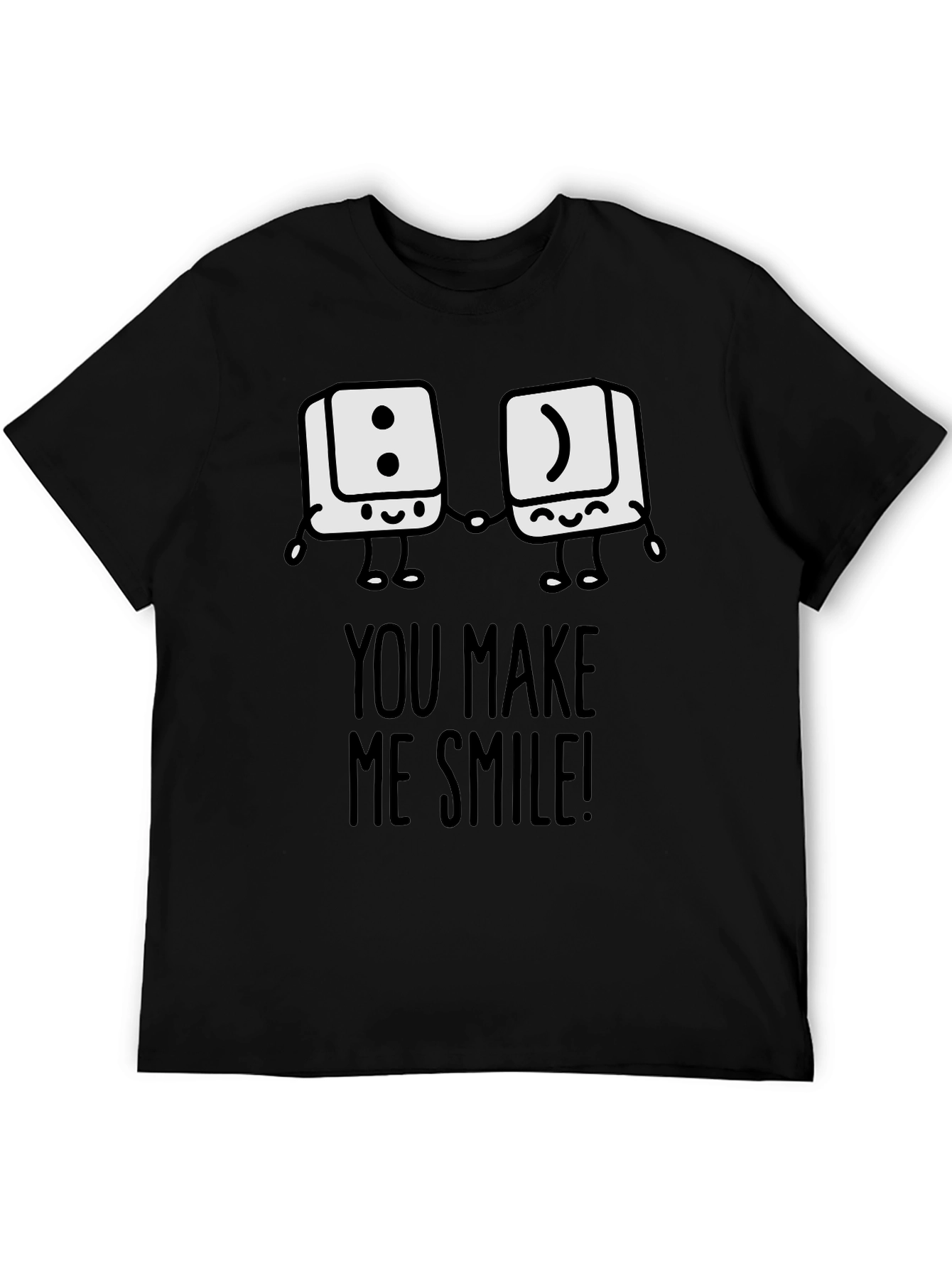Black You Make Me Smile Graphic T-Shirt view 5