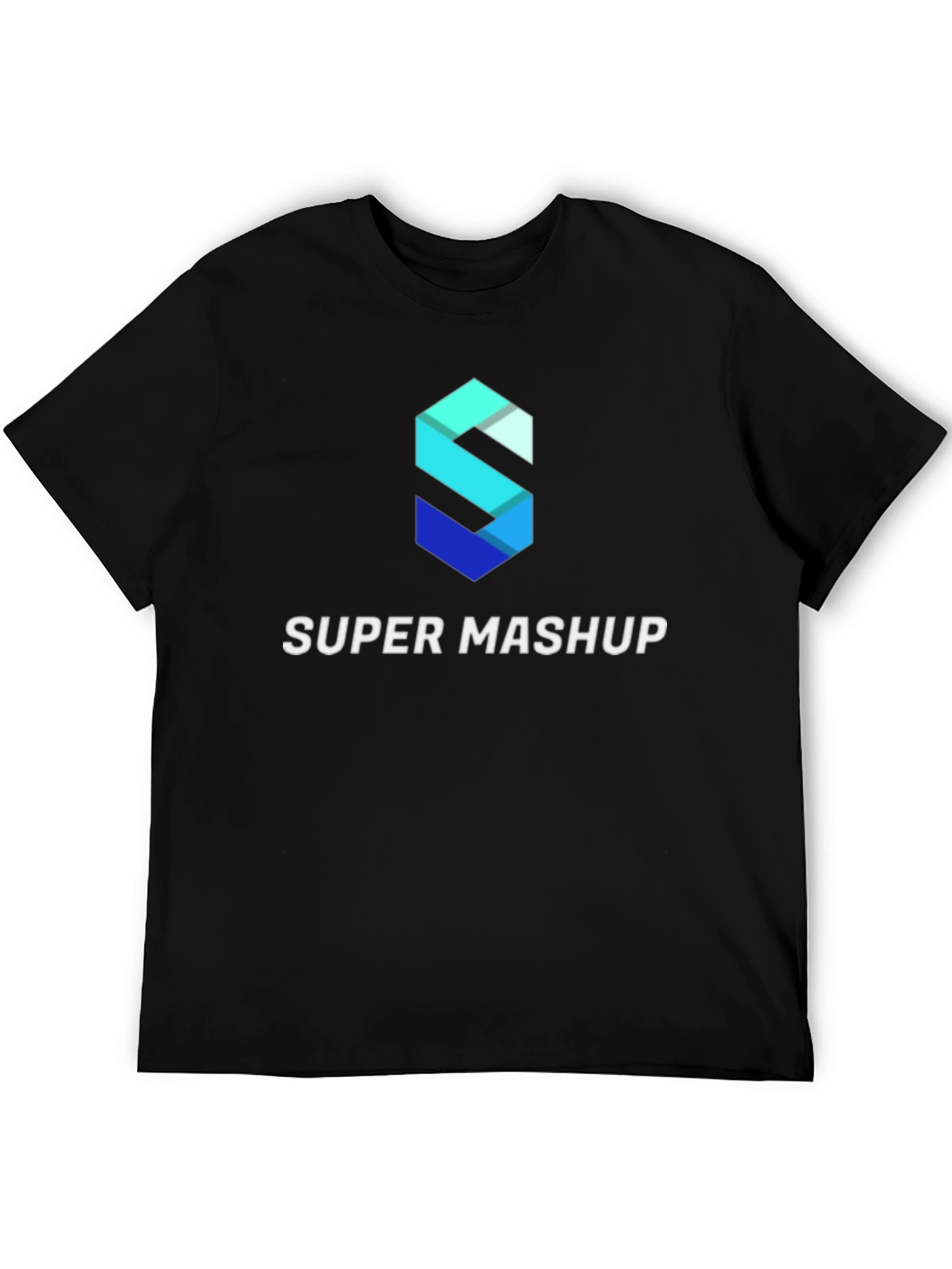 Black Super Mashup Black Graphic Tee view 5