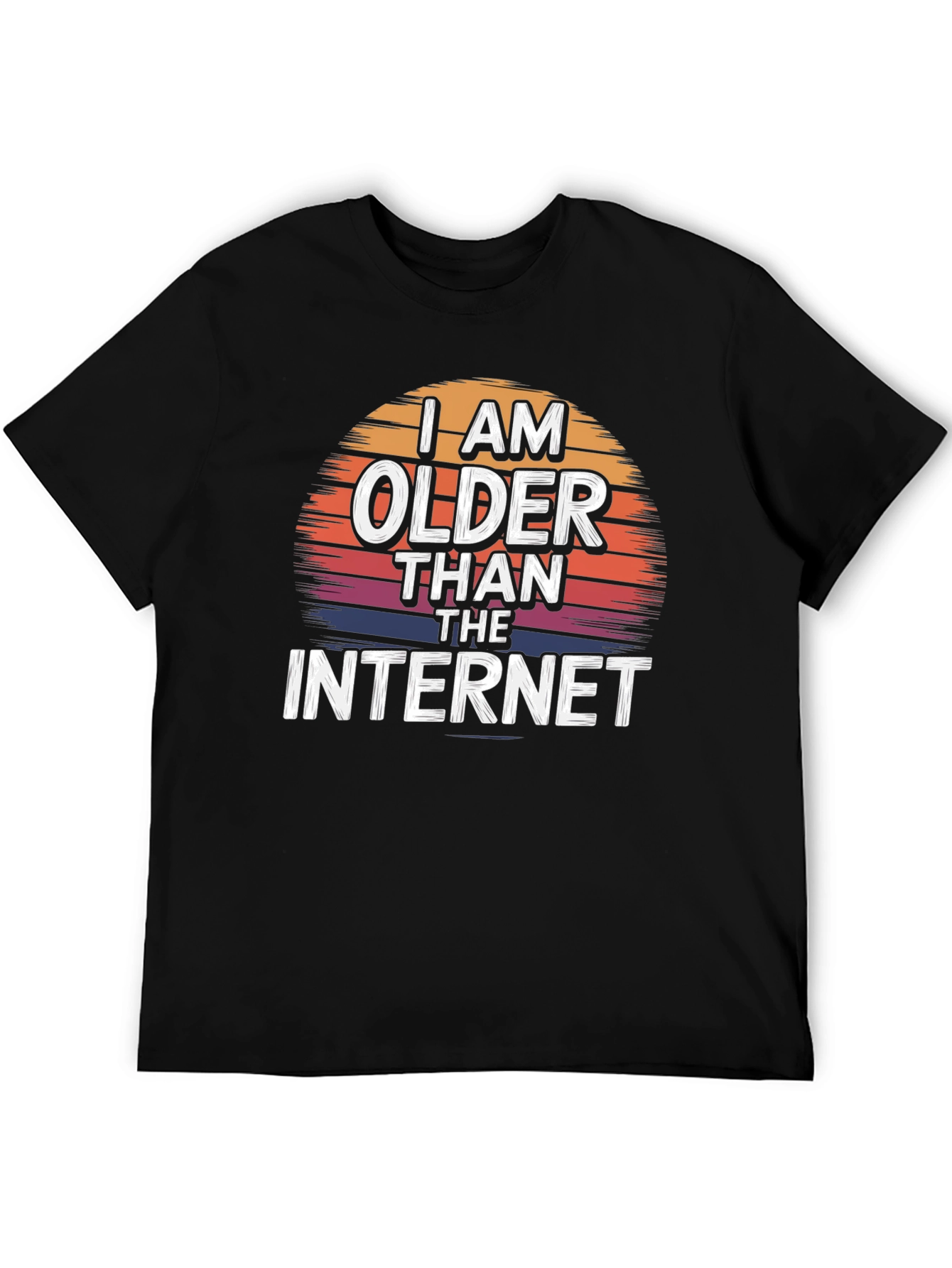 Black I Am Older Than The Internet Black T-Shirt view 5