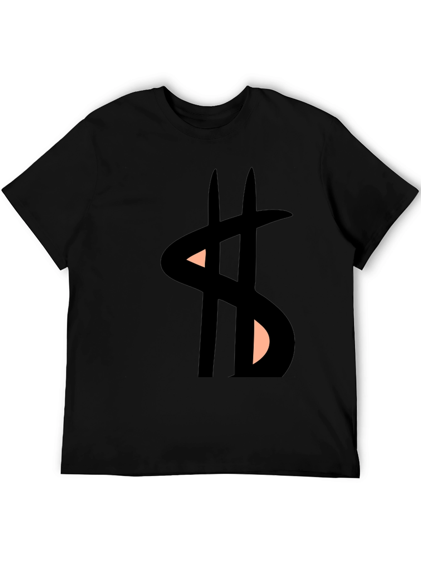 Black Graphic Print Men's Black Tee view 5