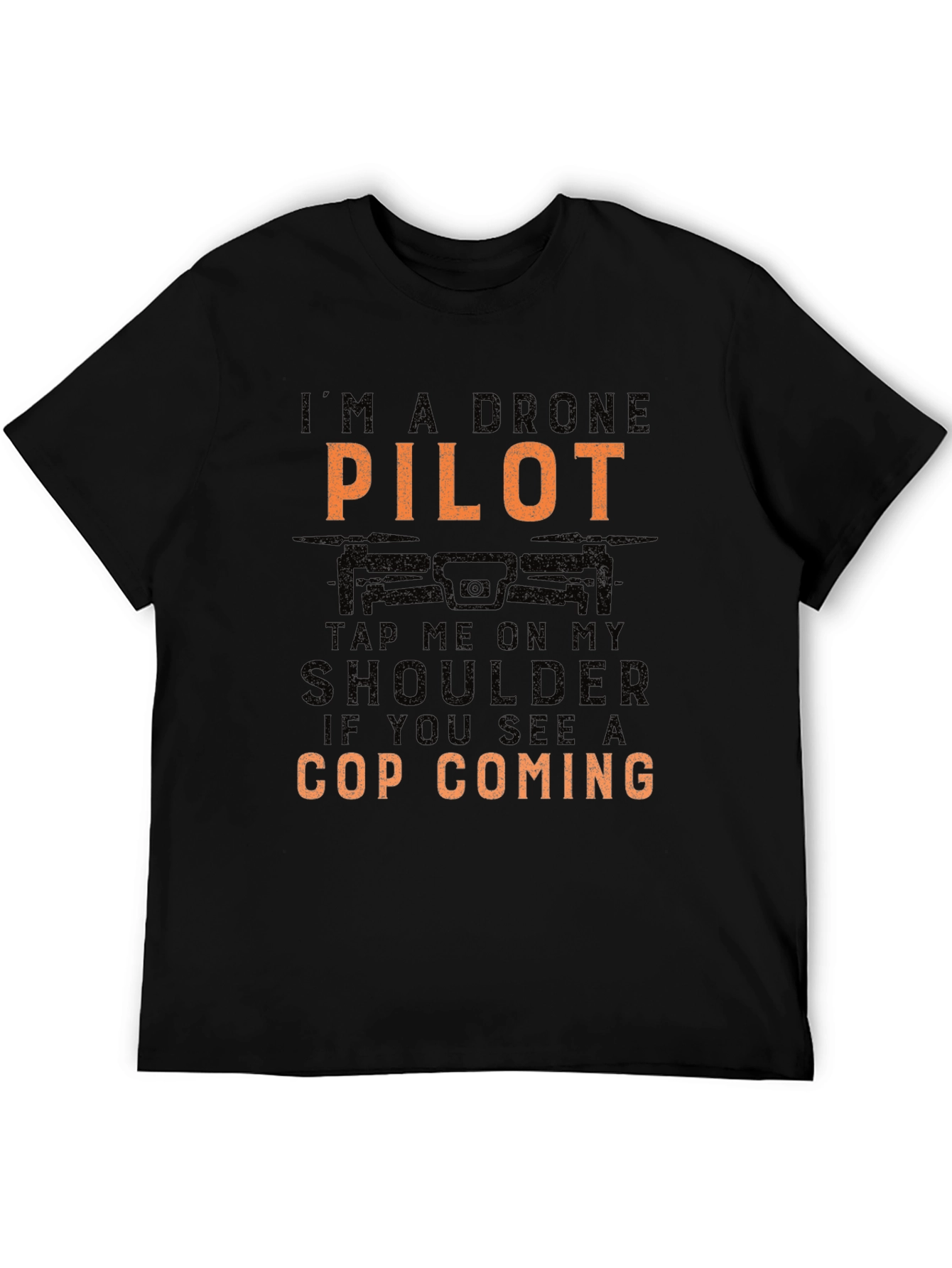 Black Drone Pilot T-Shirt - Funny Design for Drone Enthusiasts view 5