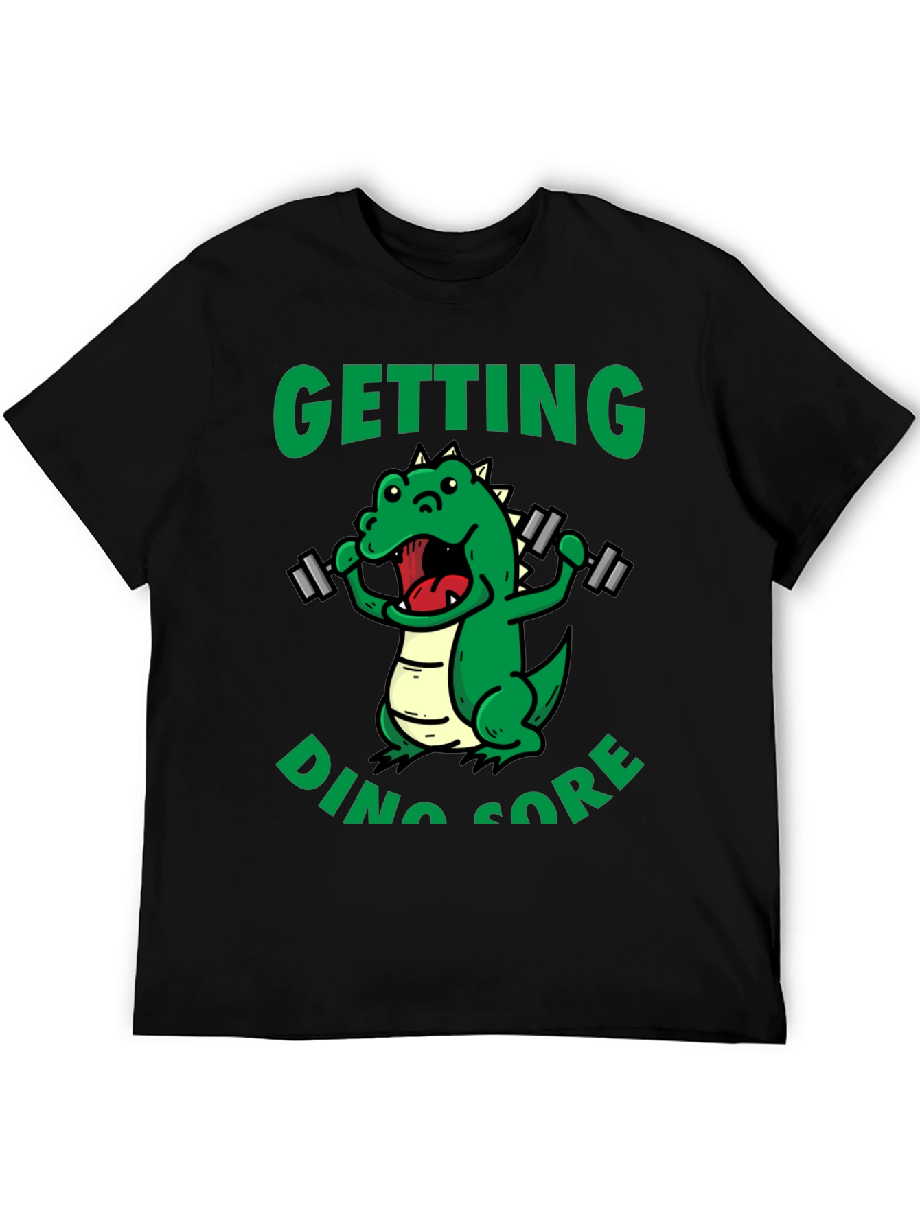 Black Getting Dino Sore T-Shirt - Black view 5