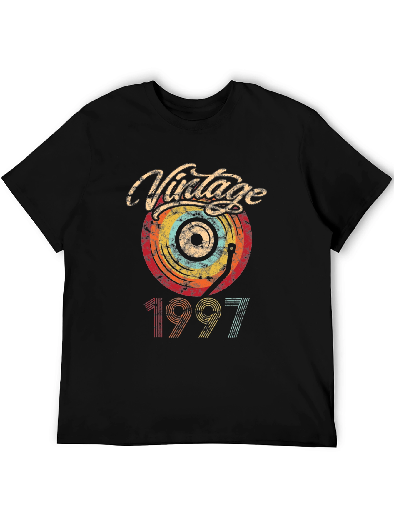 Black Vintage 1997 Record T-Shirt view 5