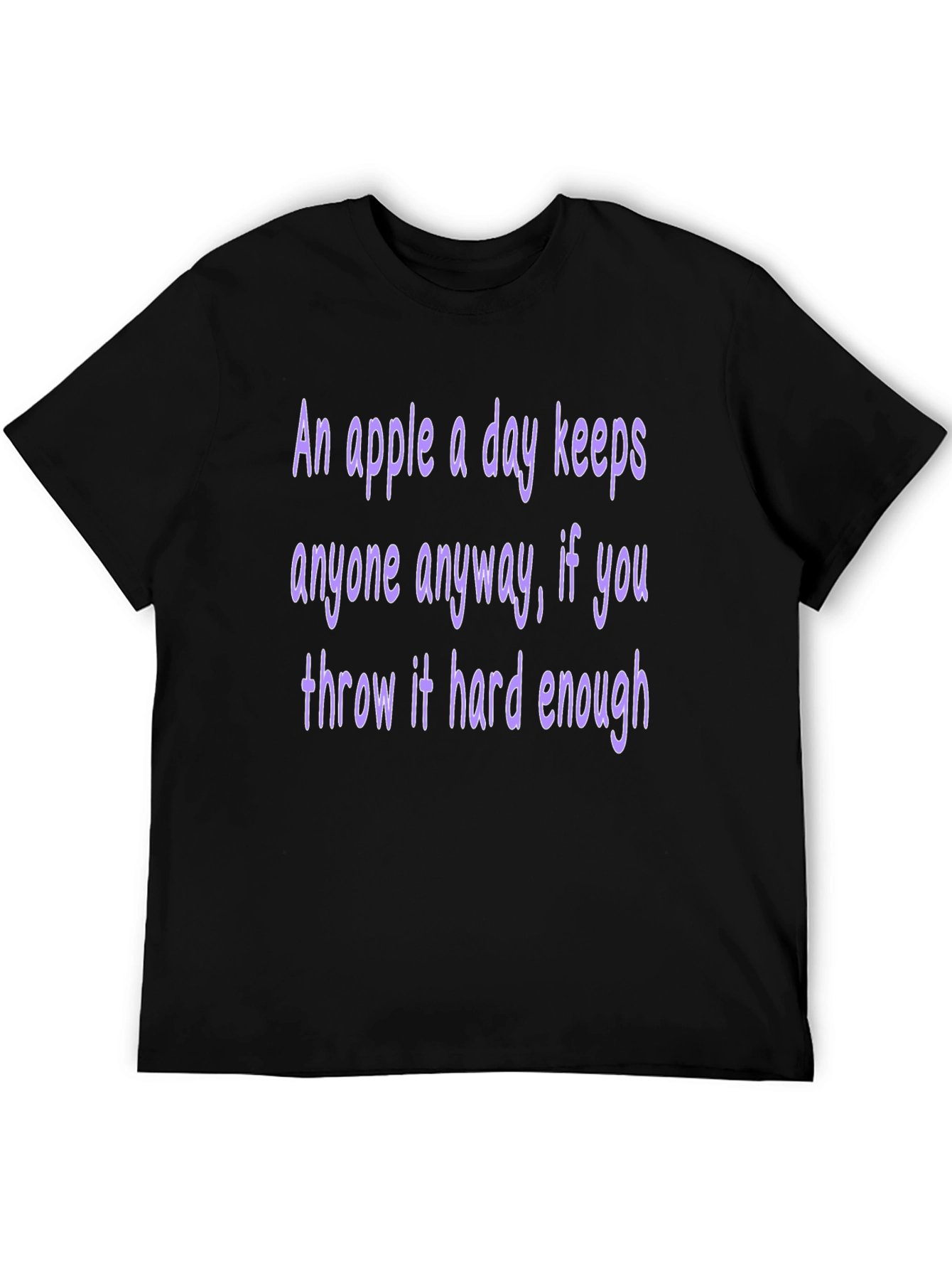 Black Humorous Apple T-Shirt: Keeps Anyone Away! view 5