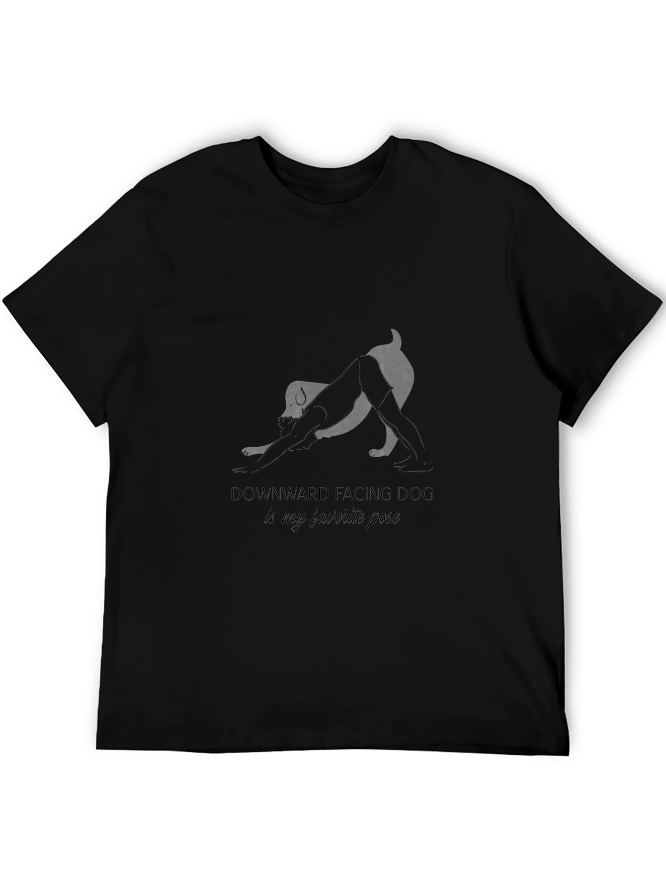 Black Downward Facing Dog T-Shirt view 5