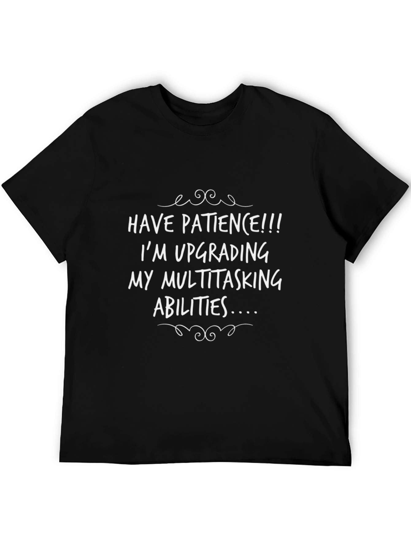 Black Funny Upgrading Multitasking Abilities T-Shirt view 5