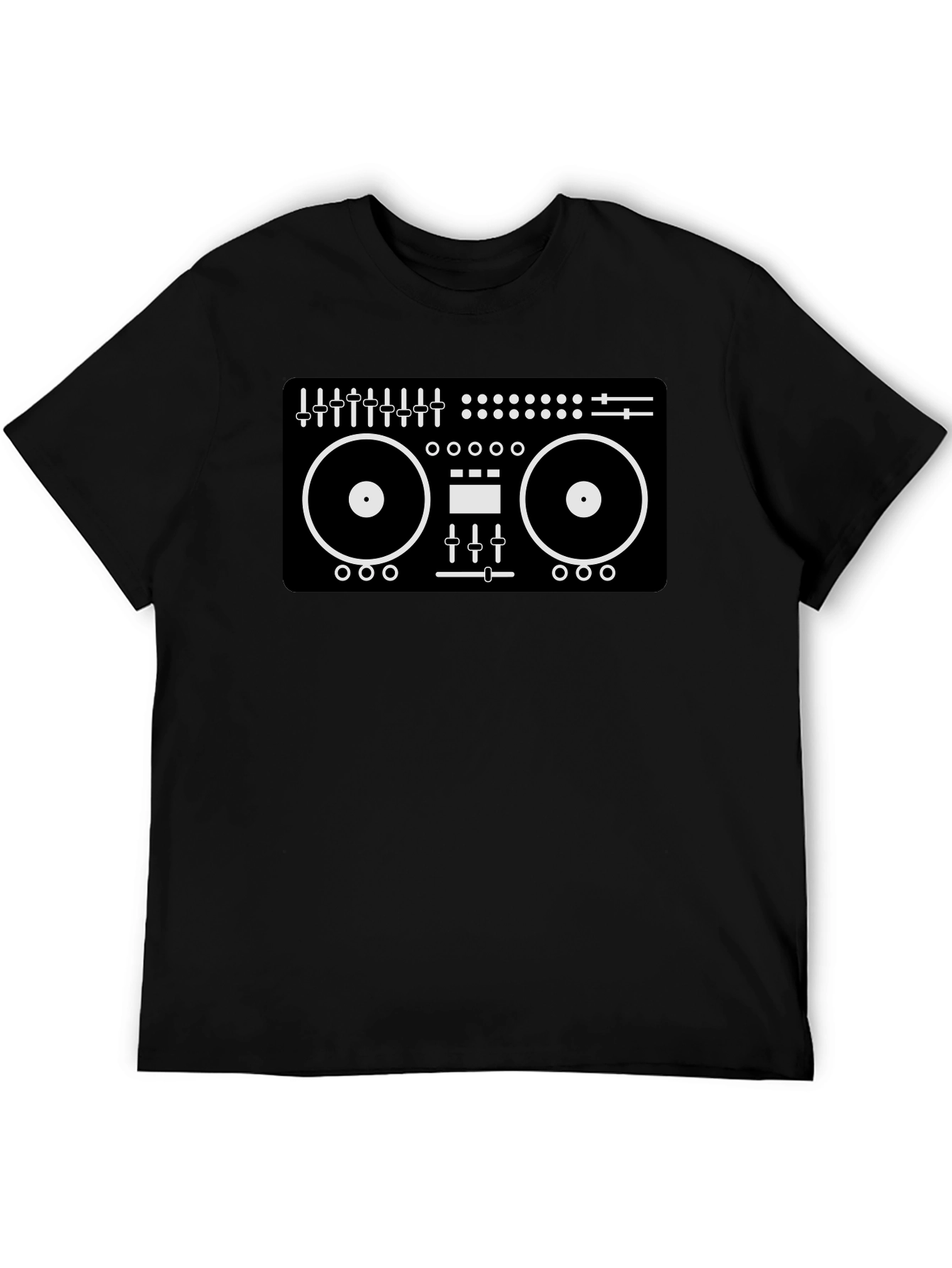 Black DJ Mixer Graphic Tee - Black view 5
