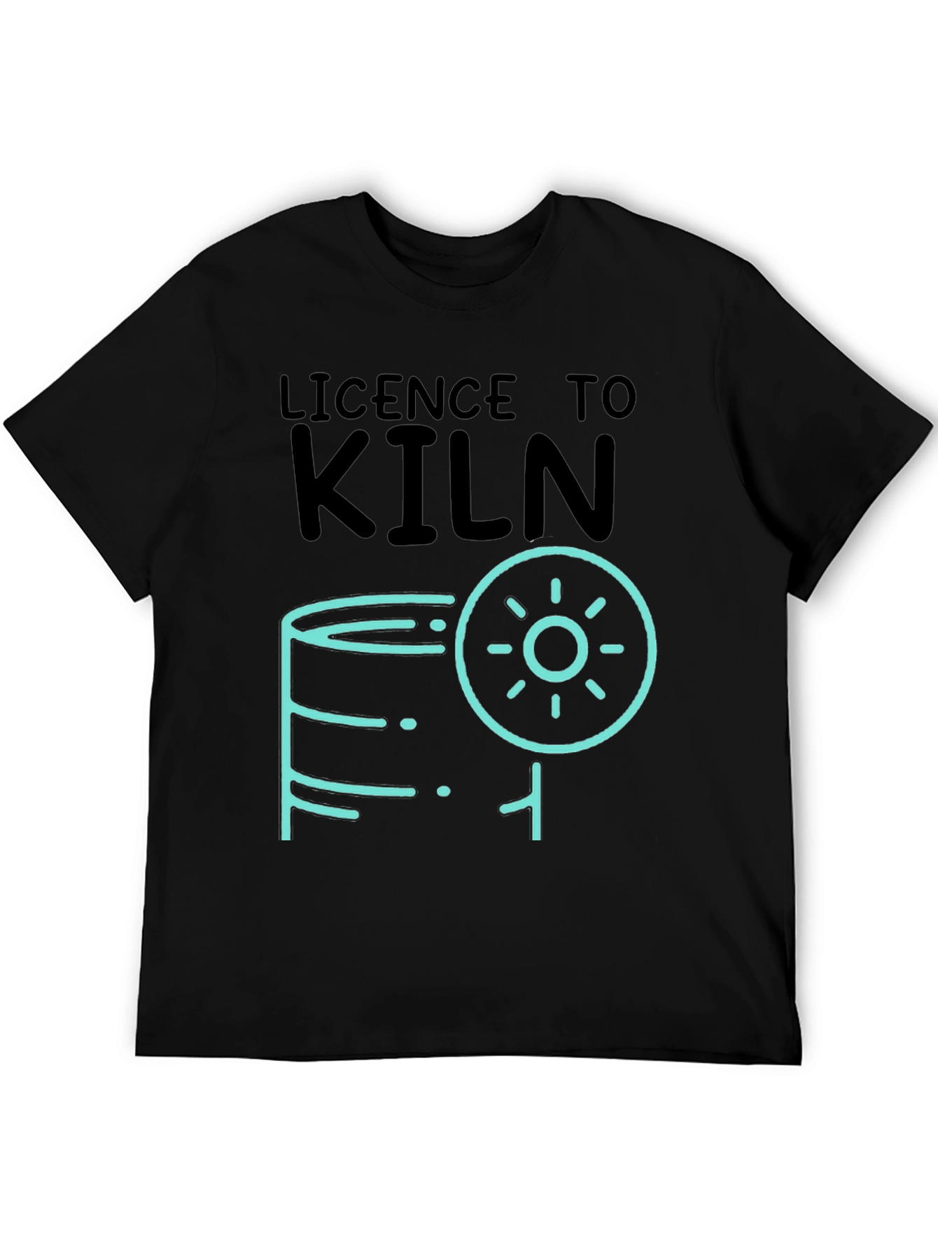 Black Licence to Kiln Graphic T-Shirt - Pottery Lover Tee view 5