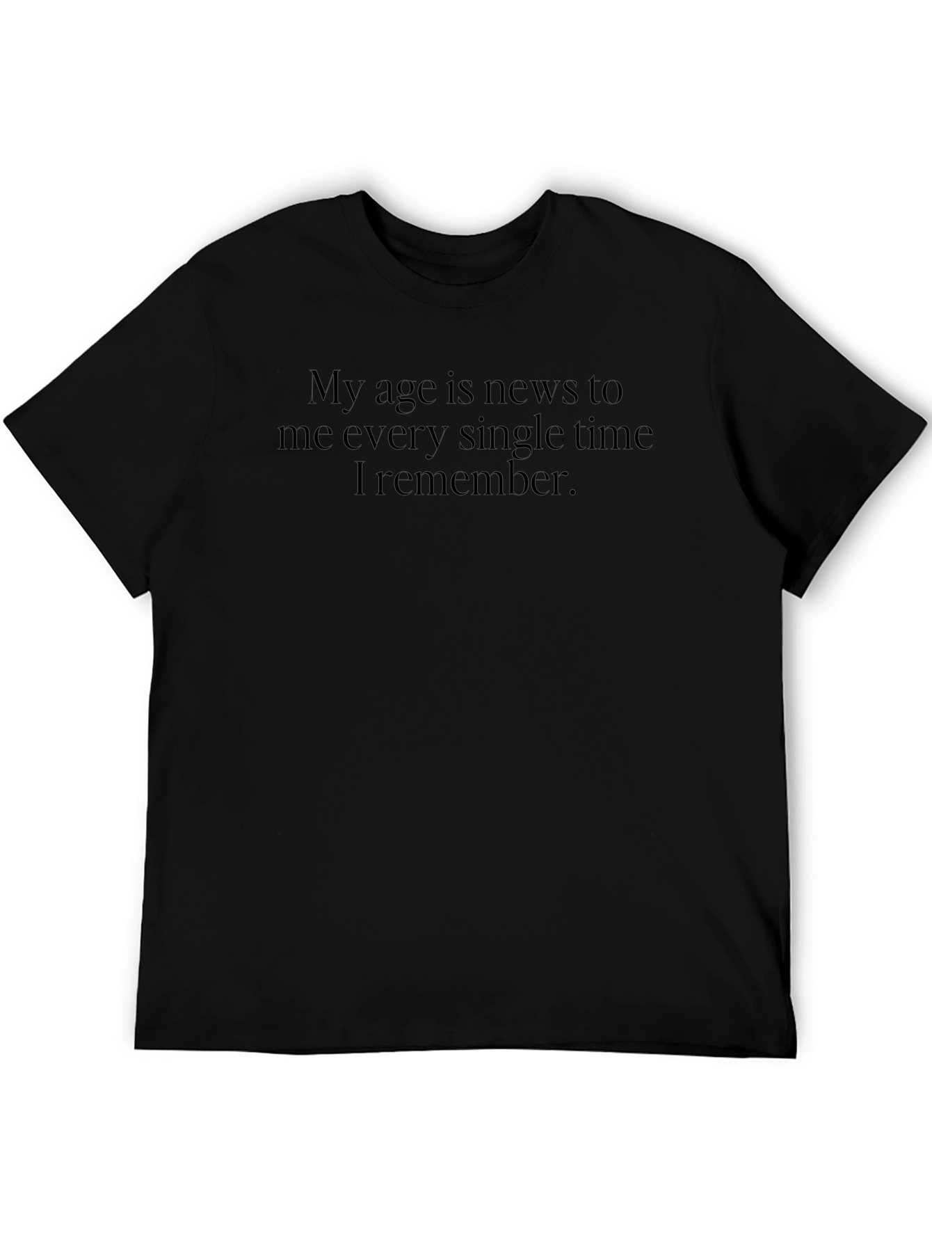 Black Funny Age Statement T-Shirt - Black view 5