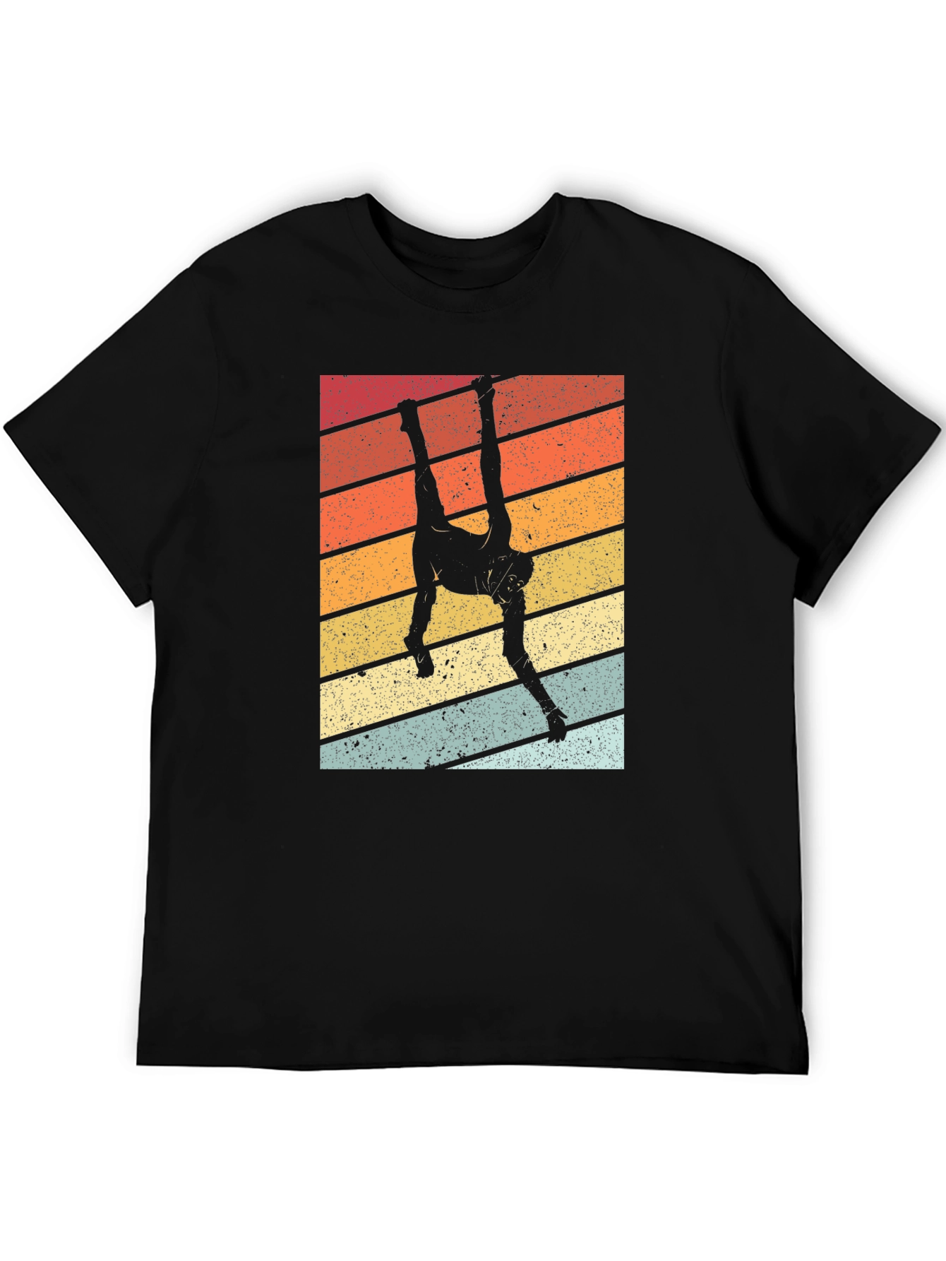 Black Retro Gibbon T-Shirt - Vintage Style Ape Tee view 5