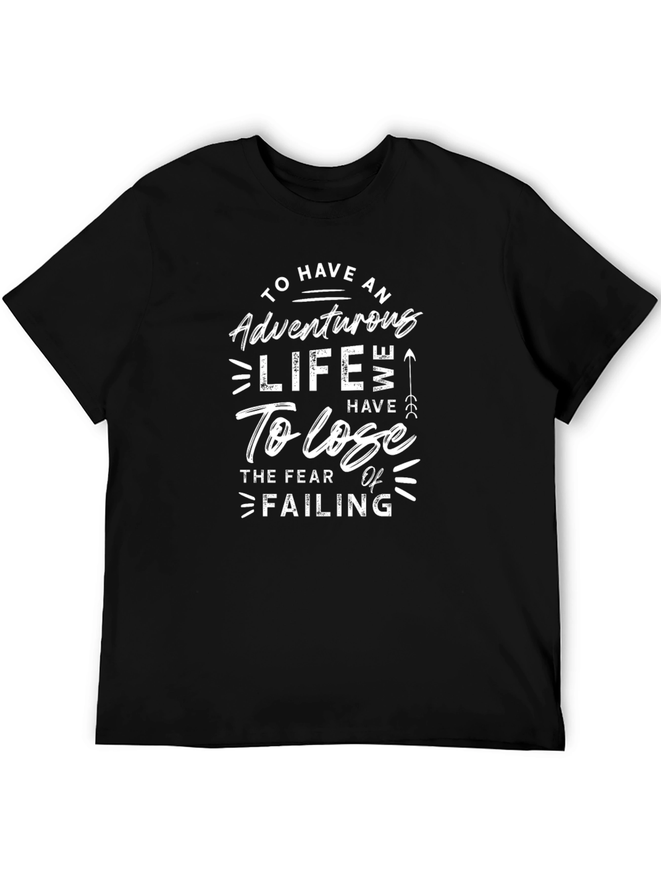 Black Adventurous Life Graphic Tee - Black view 5