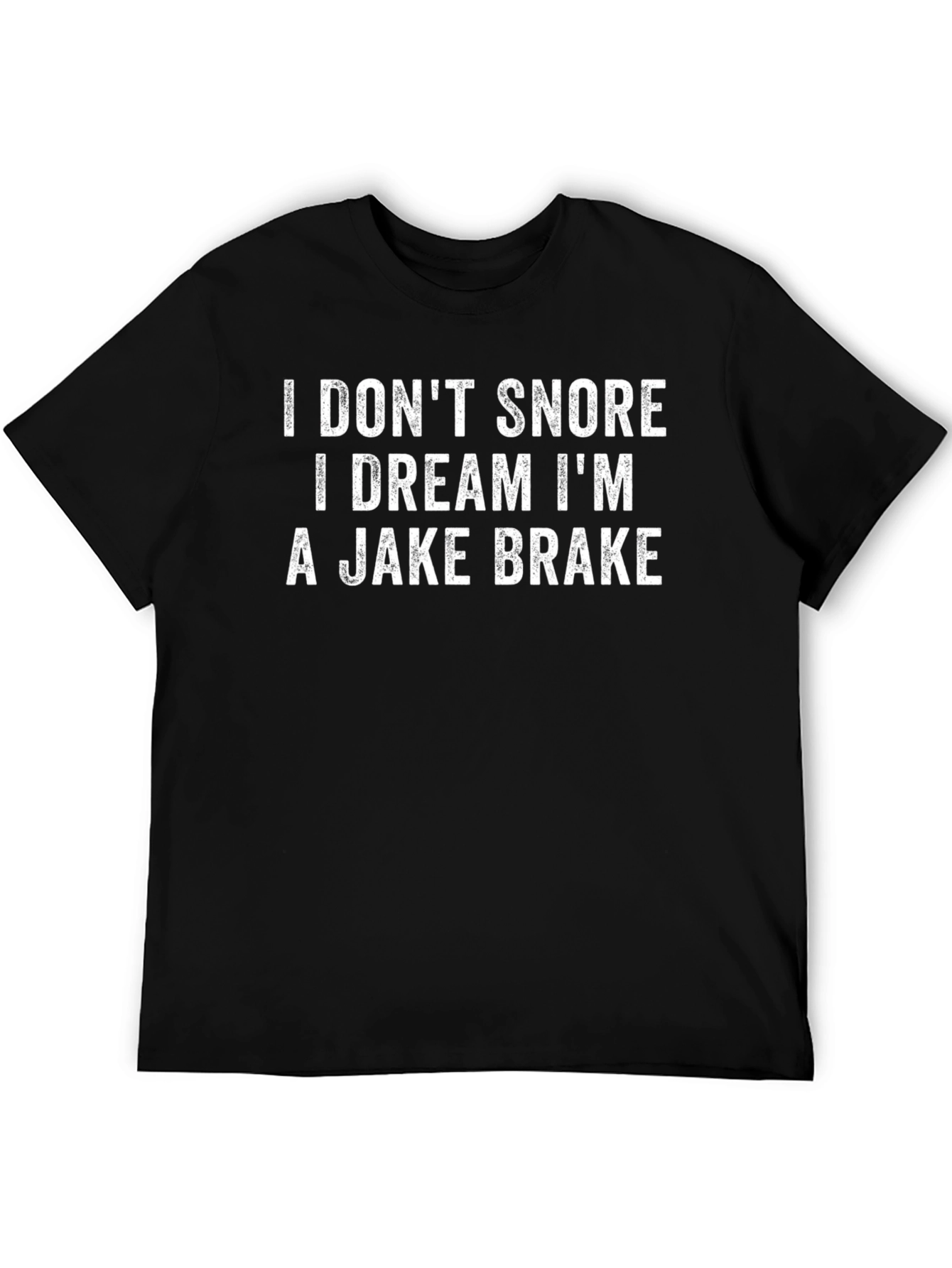 Black Funny 'I Dream I'm A Jake Brake' Black T-Shirt view 5