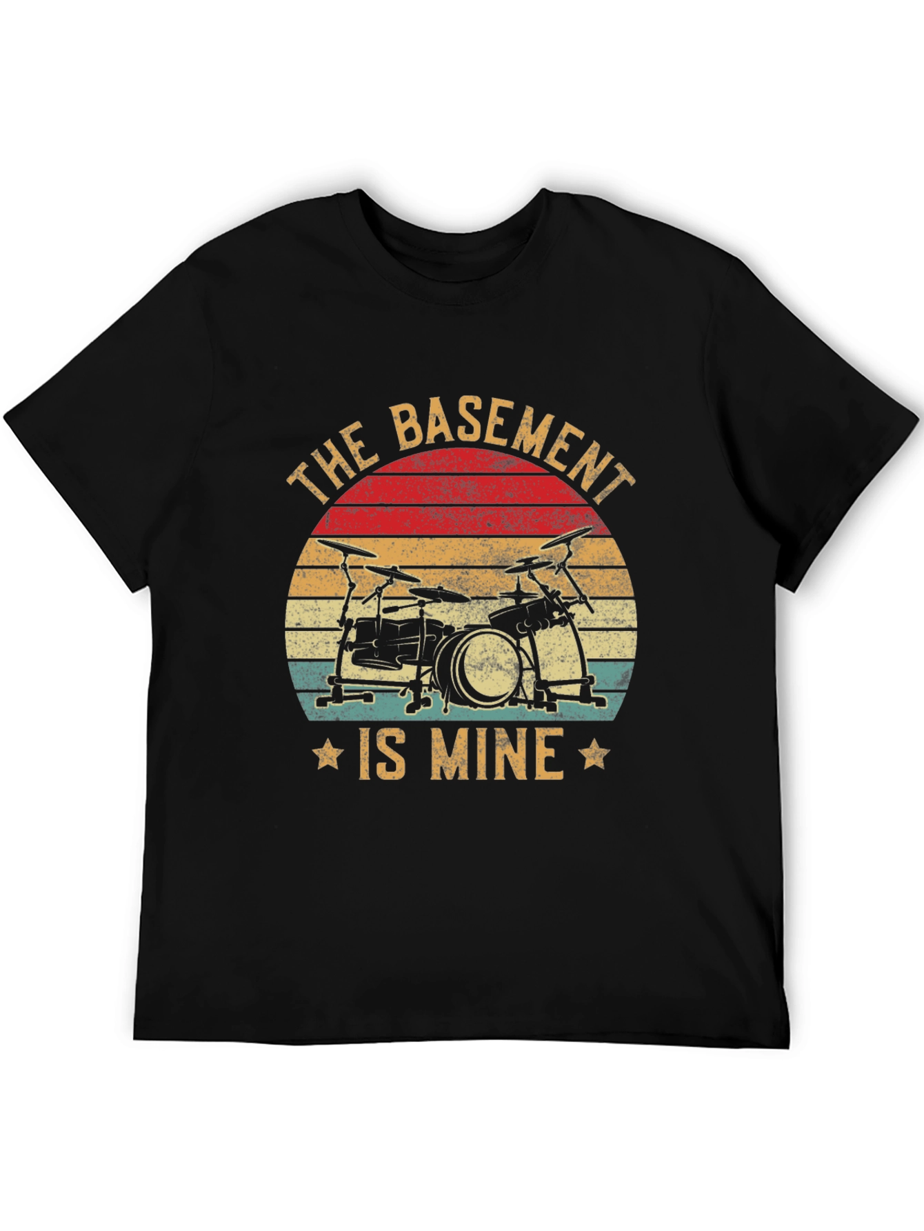 Black The Basement is Mine Drummer T-Shirt view 5