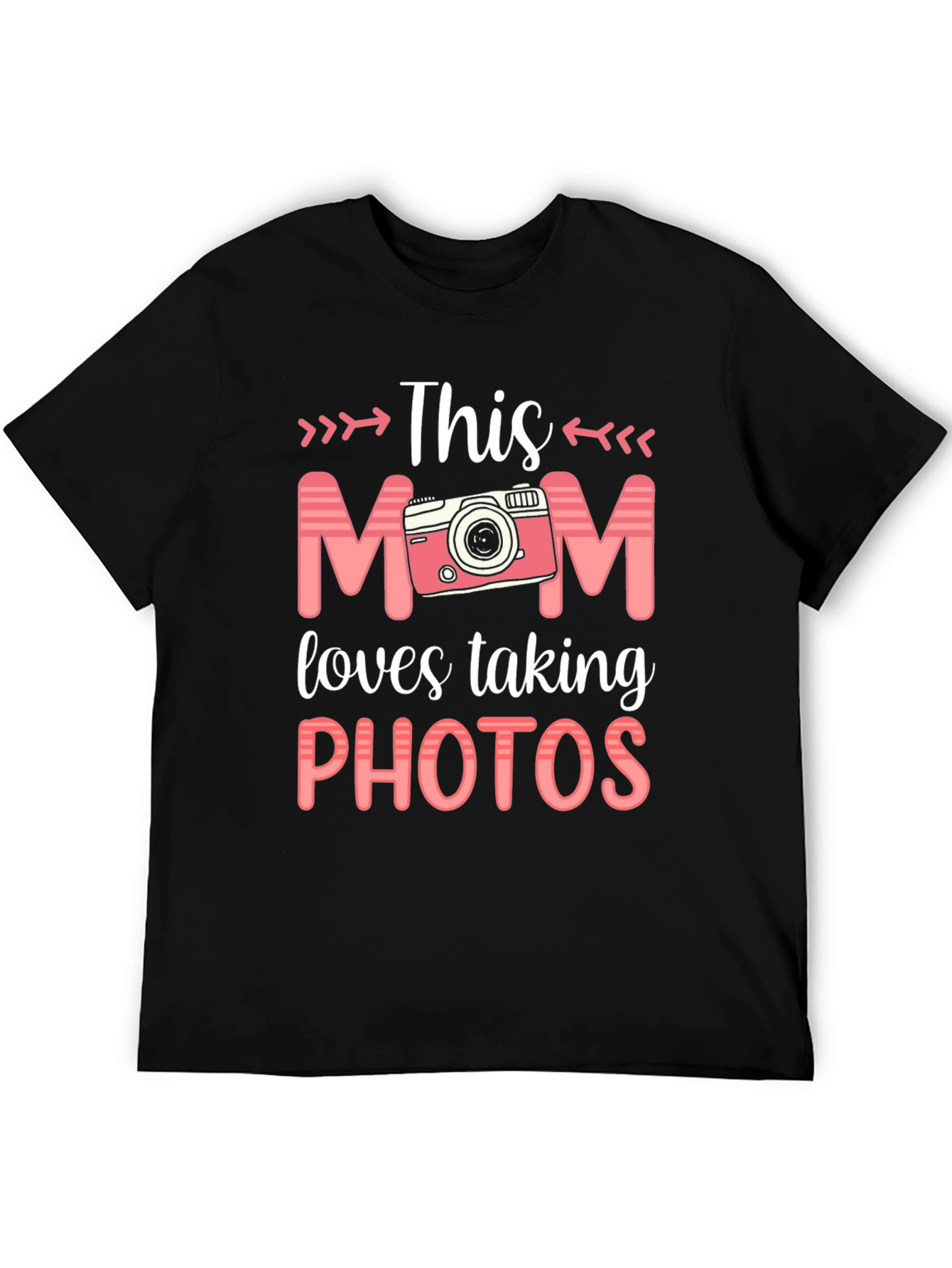 Black This Mom Loves Taking Photos T-Shirt - Camera Design view 5