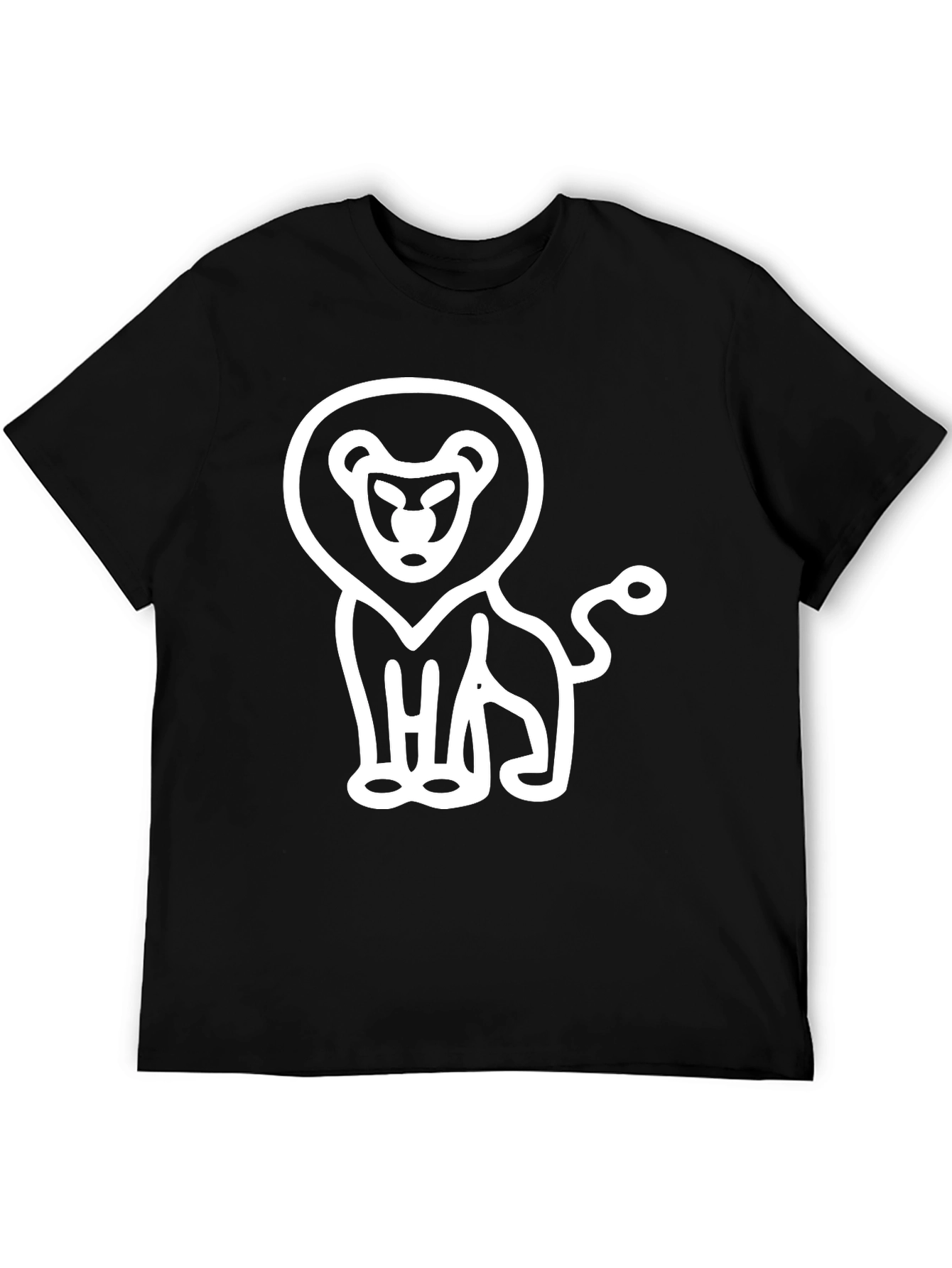 Black Lion Graphic Black T-Shirt view 5