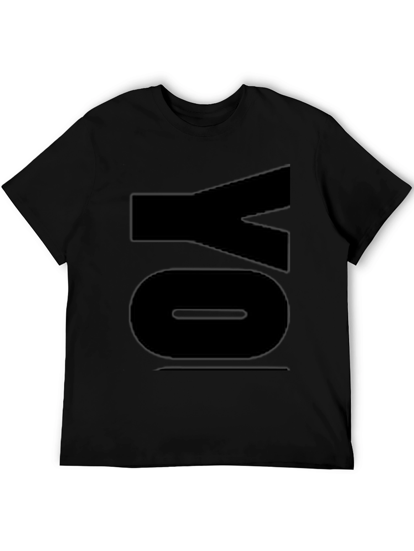Black Bold 'YO' Graphic Tee - Black Casual Style view 5