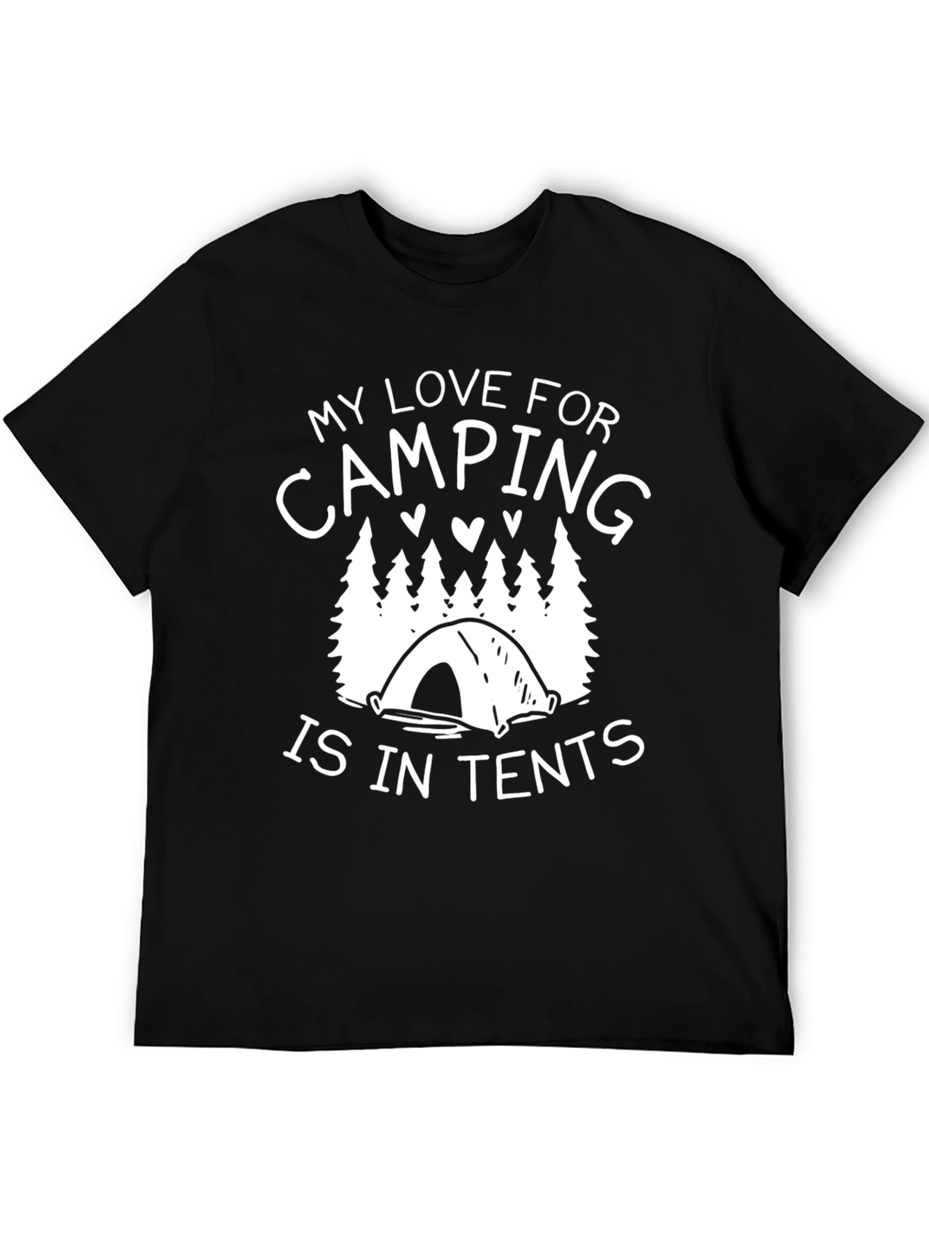 Black Camping Lover Tee - 'In Tents' Graphic view 5