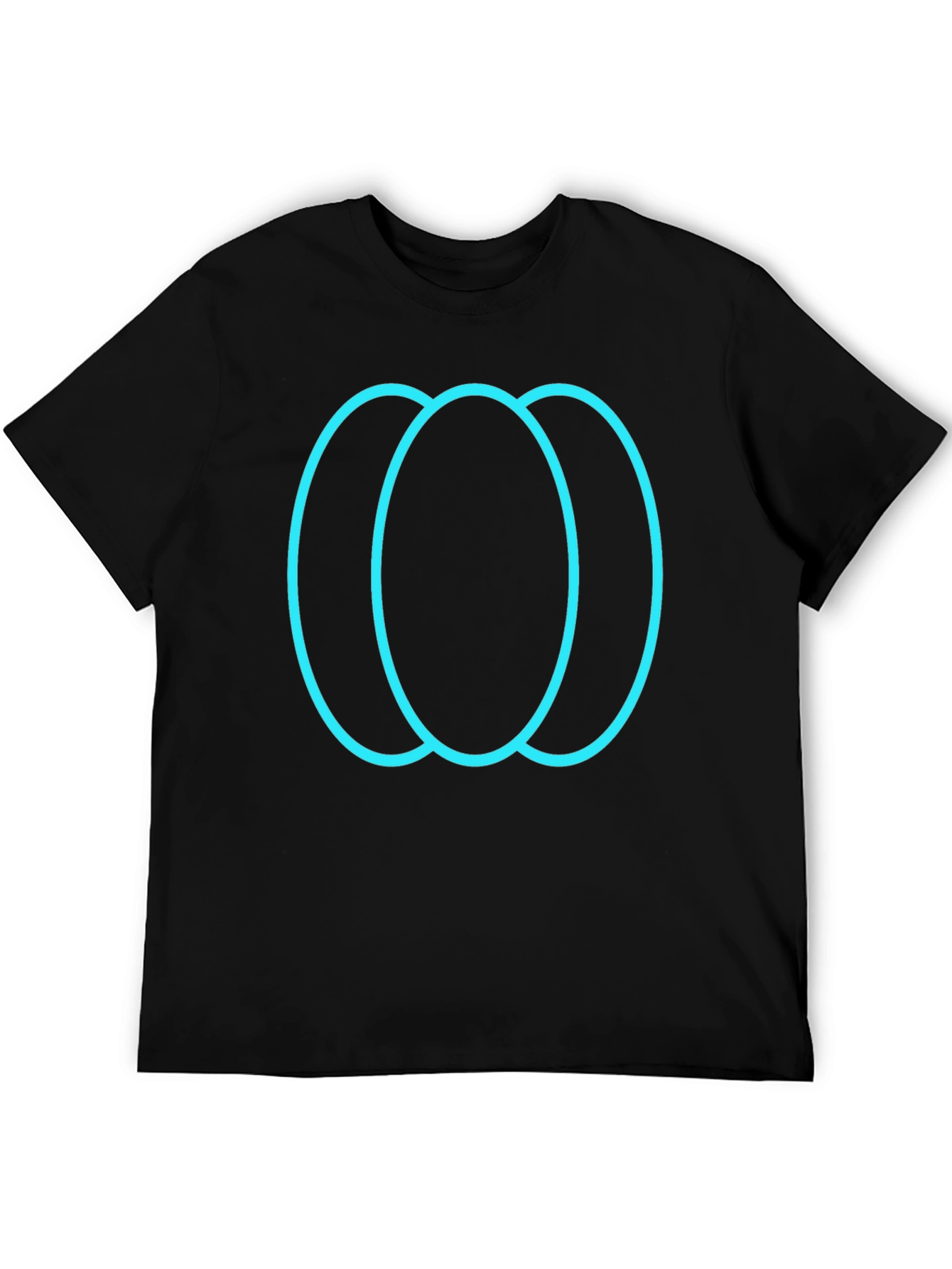 Black Abstract Oval Graphic T-Shirt view 5