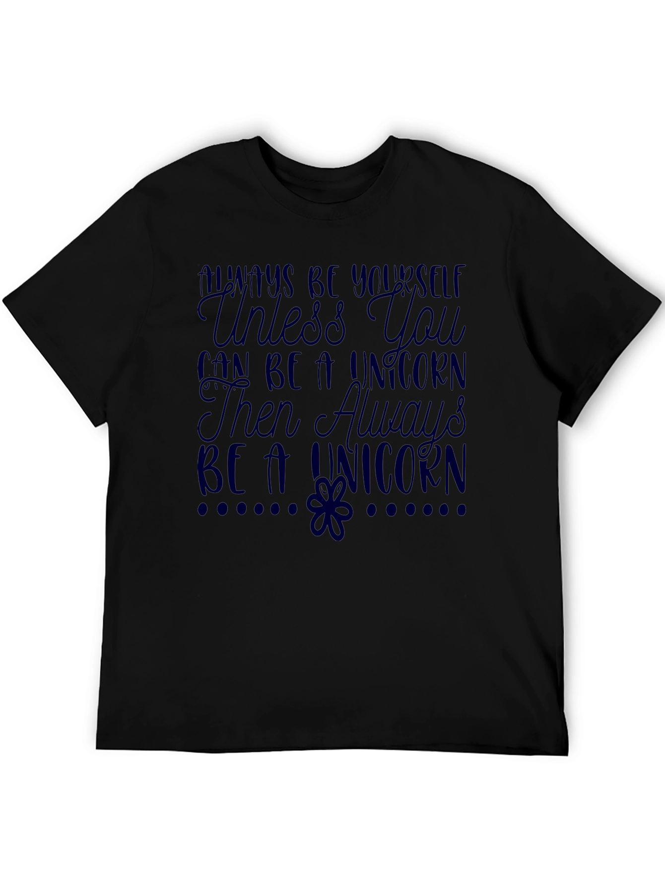 Black Unicorn Graphic T-Shirt - Always Be Yourself Tee view 5
