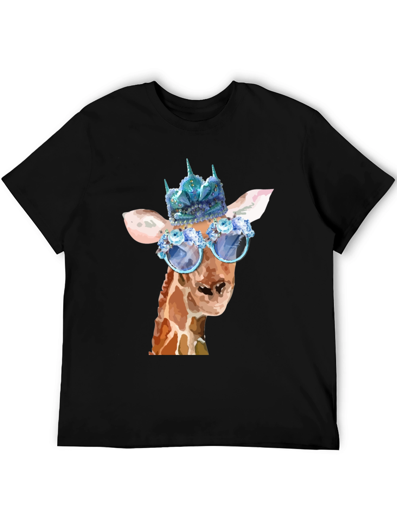 Black Giraffe Queen T-Shirt - Unique Animal Graphic Tee view 5