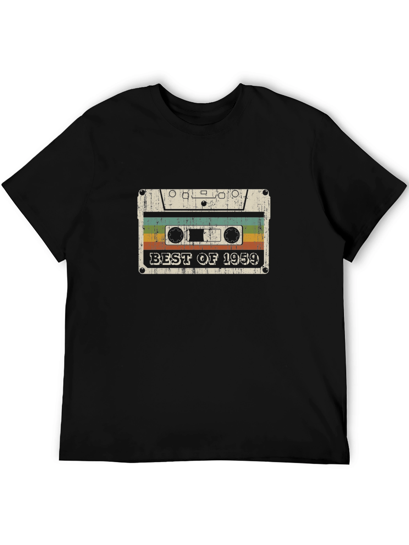 Black Best of 1959 Cassette Tape Graphic T-Shirt view 5