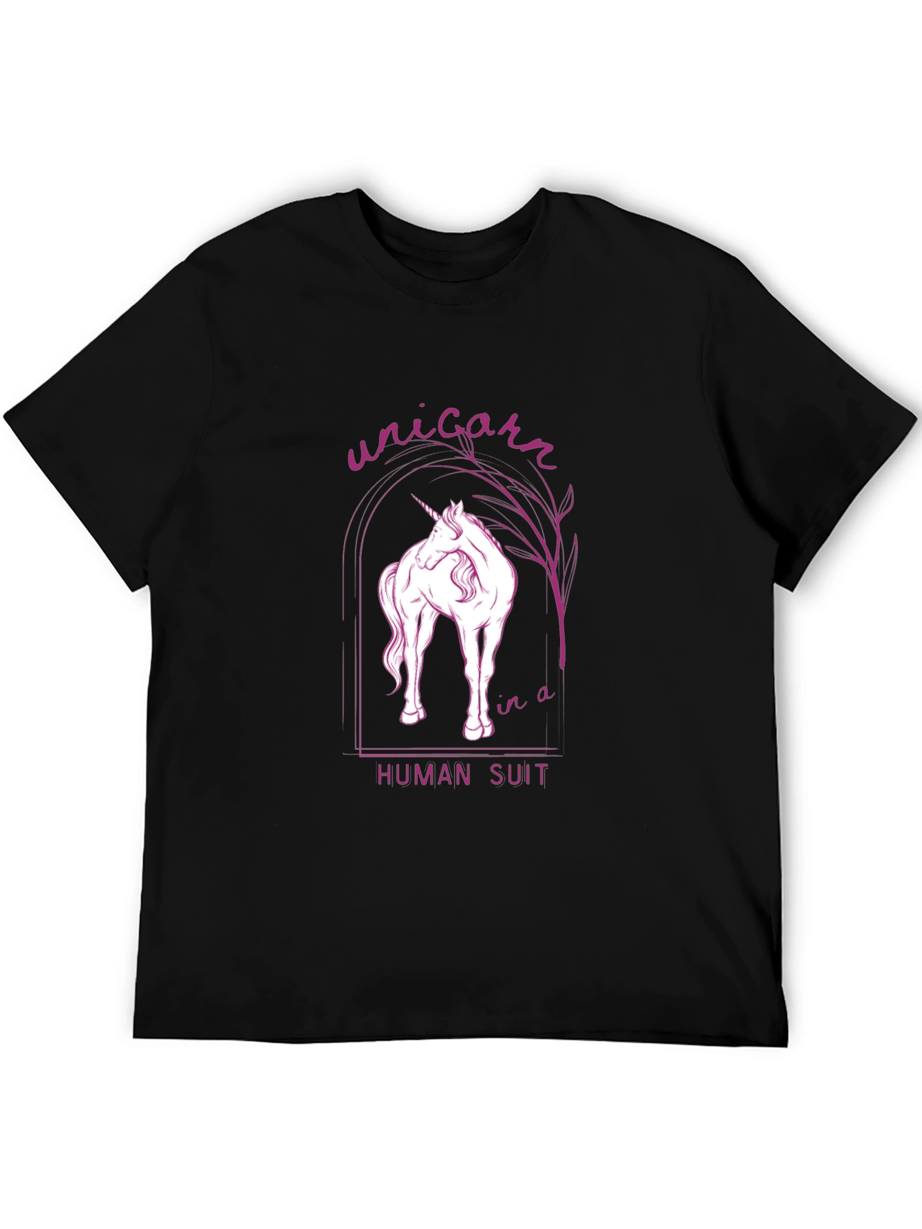 Black Unicorn in a Human Suit Graphic Tee view 5