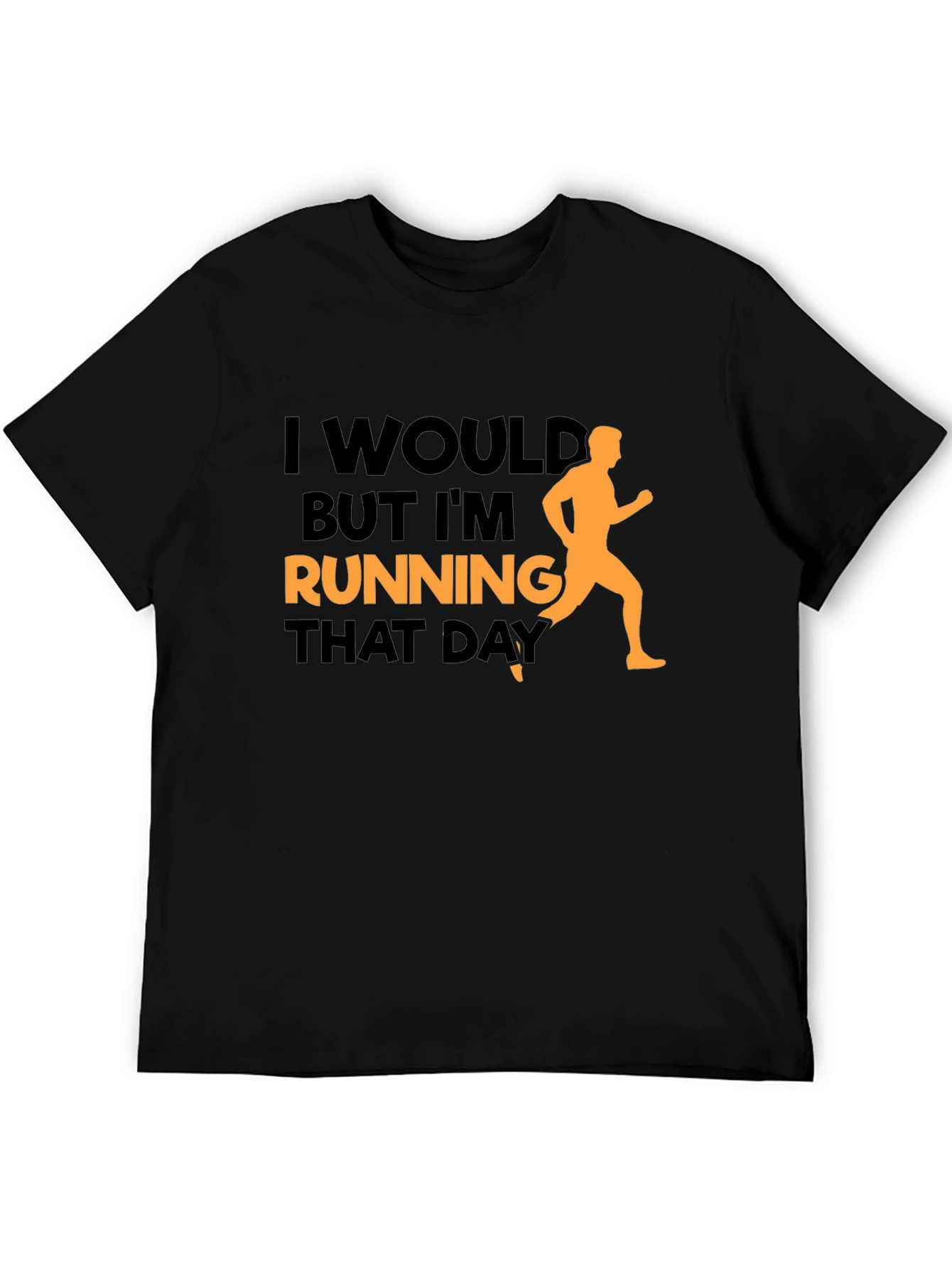 Black Funny Running Graphic T-Shirt  view 5