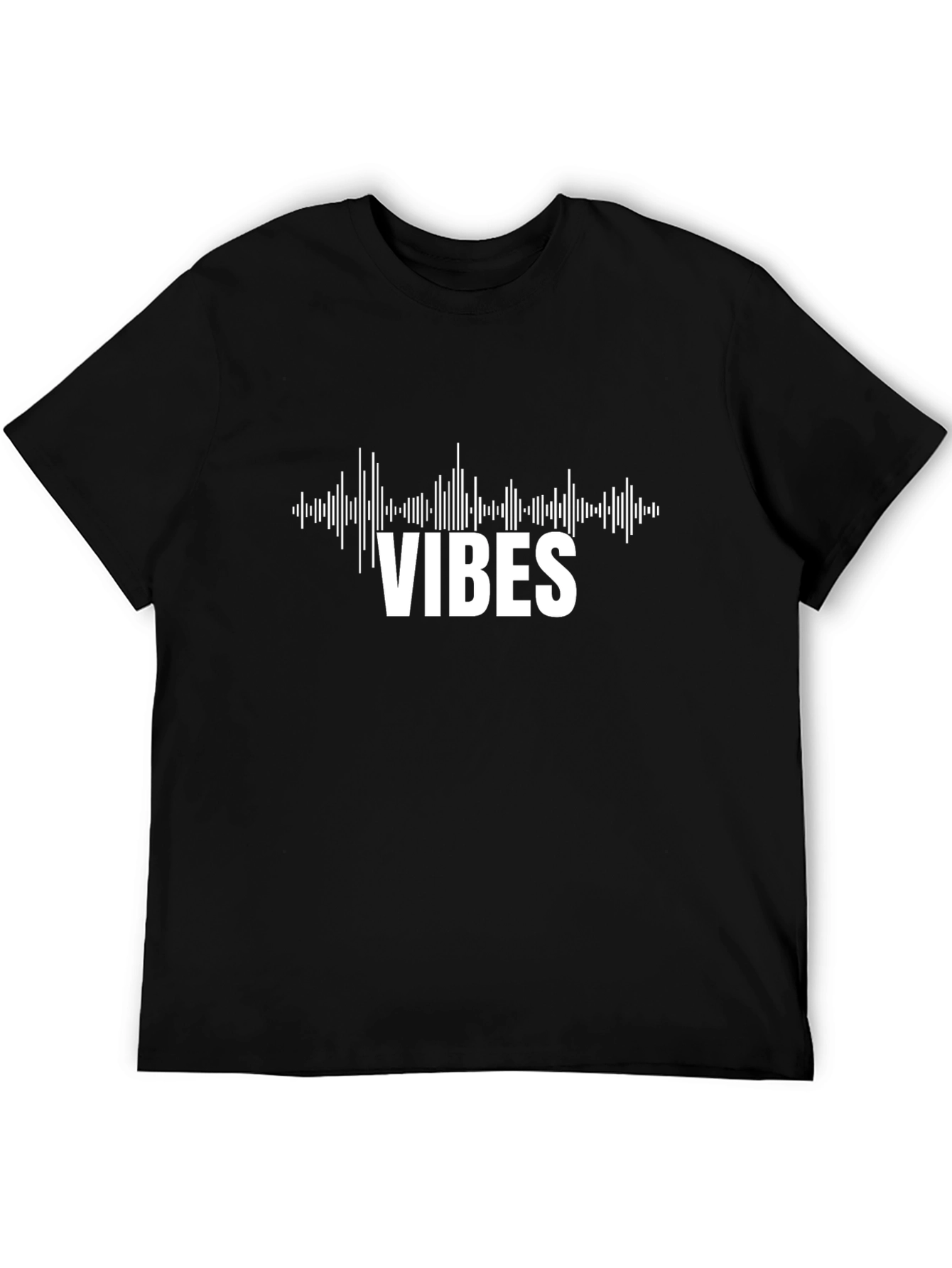 Black Vibes Graphic T-Shirt - Black Cotton Tee view 5