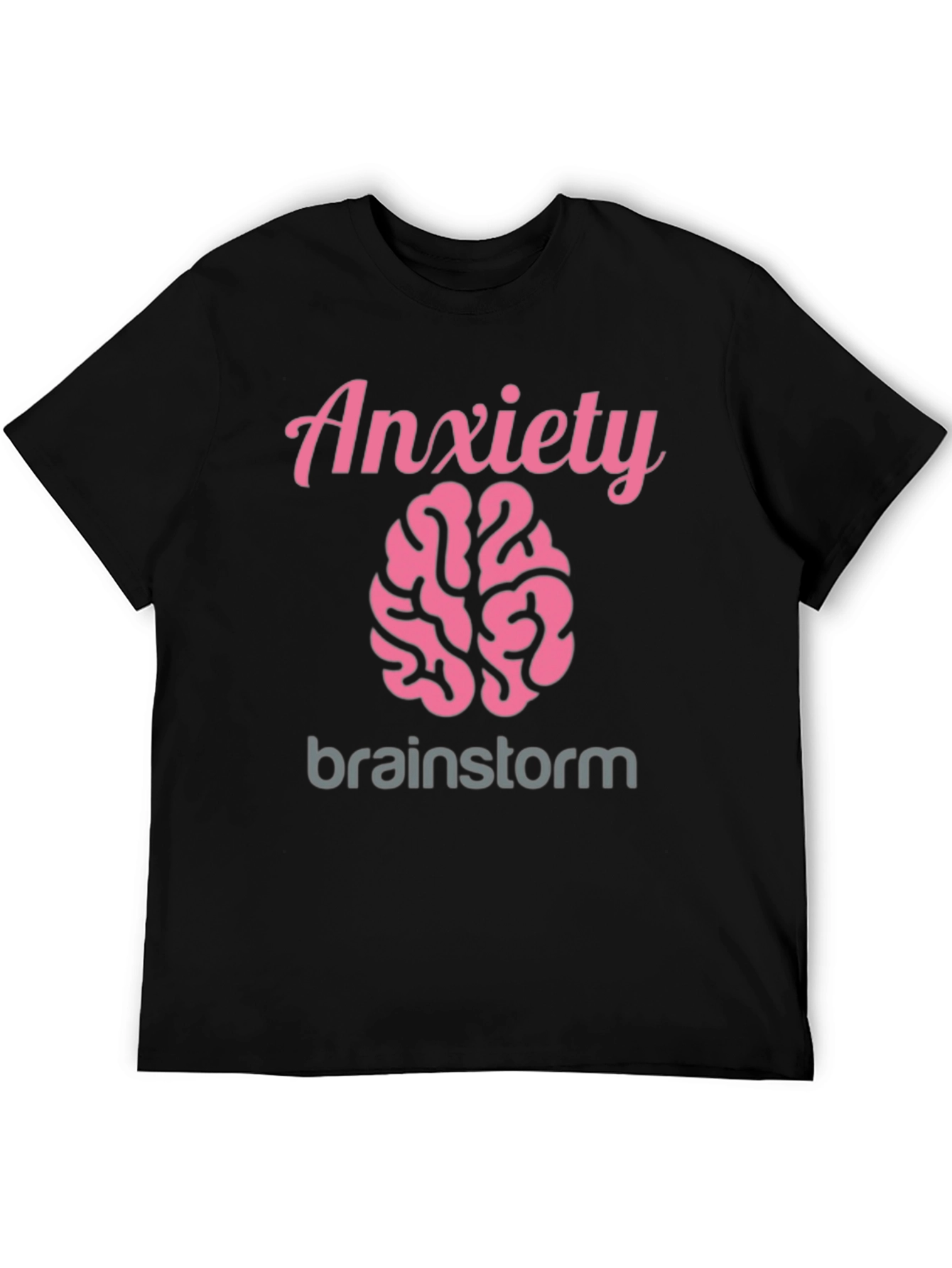 Black Anxiety Brainstorm T-Shirt - Mental Health Awareness view 5