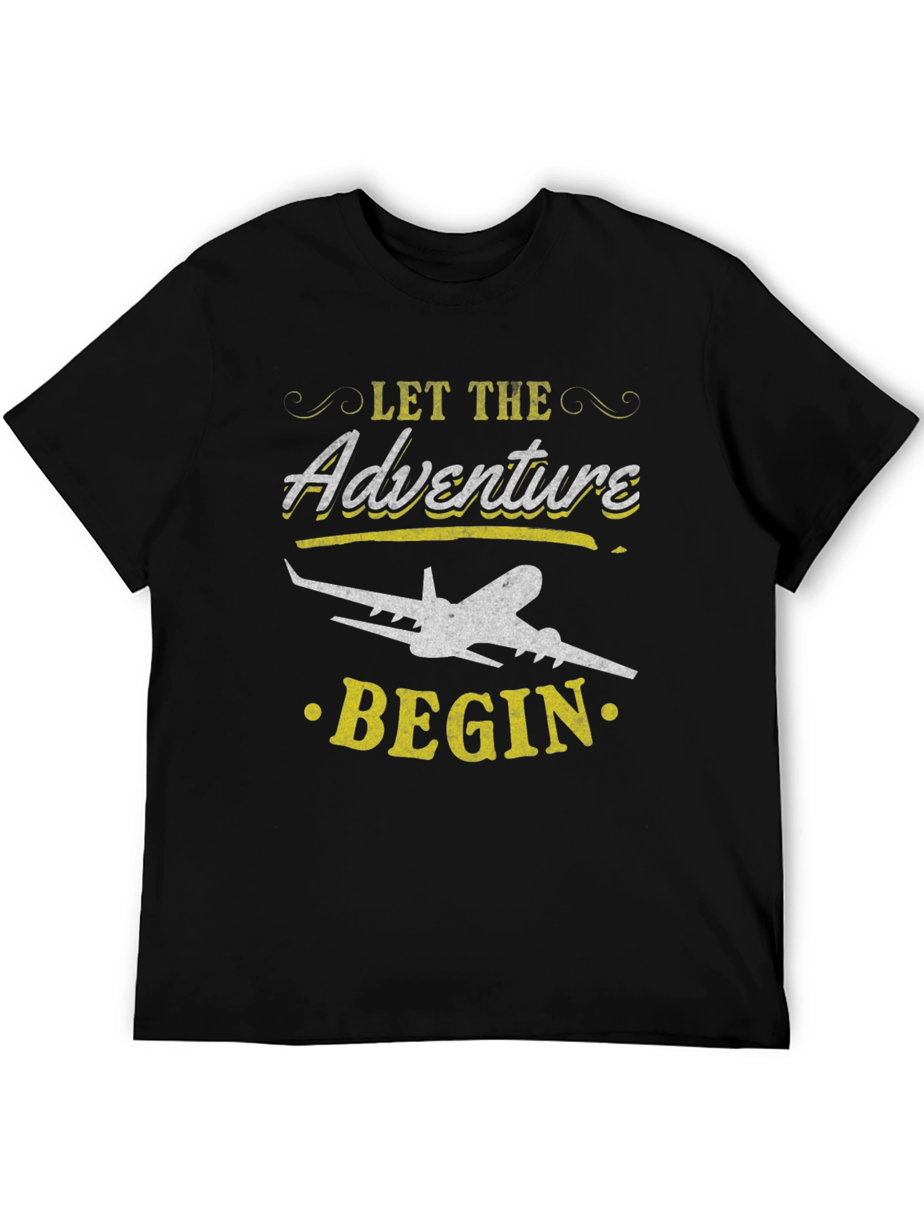 Black Adventure Awaits Graphic T-Shirt view 5