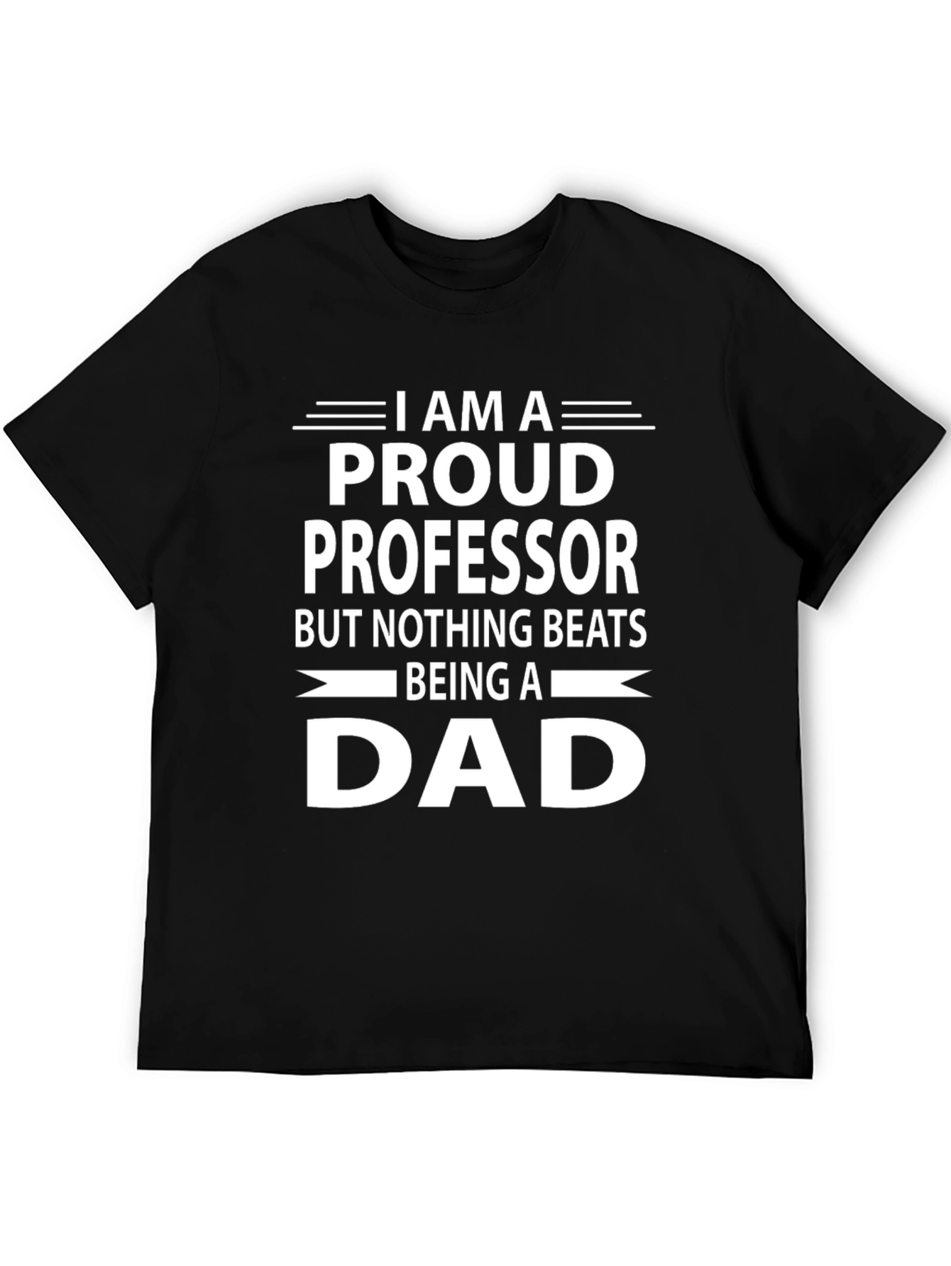 Black Proud Professor Dad T-Shirt view 5