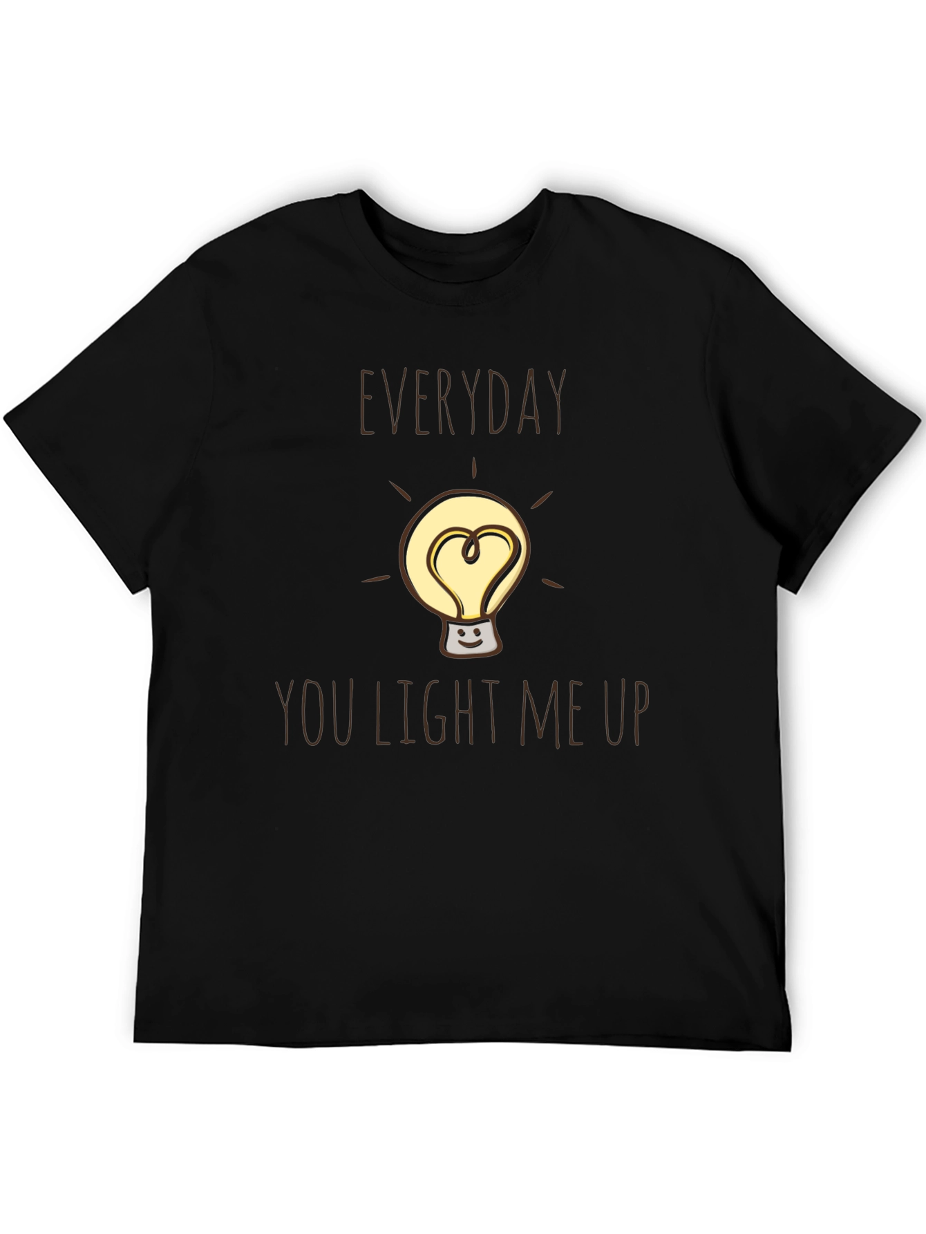 Black Everyday You Light Me Up Black Graphic Tee view 5