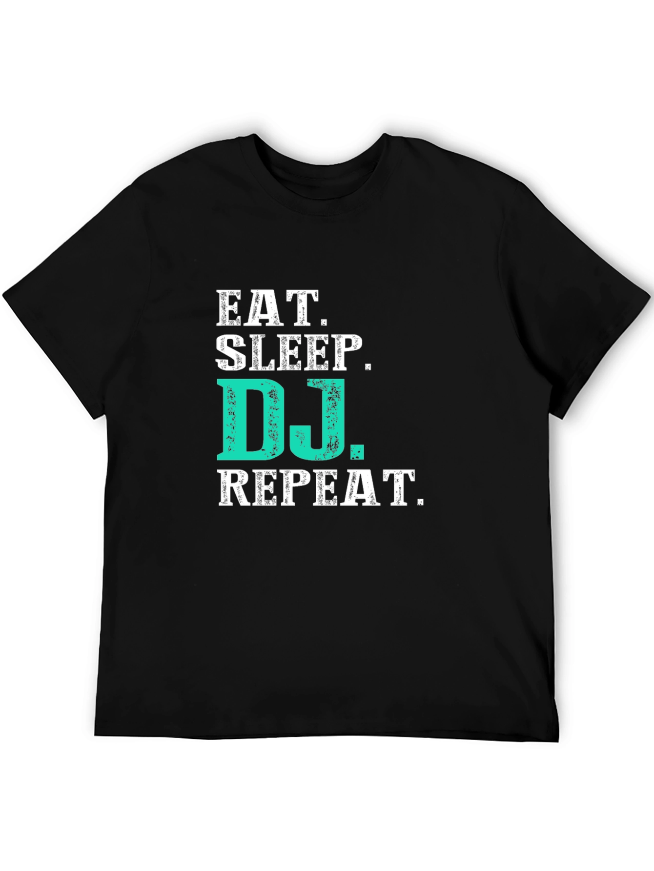 Black Eat Sleep DJ Repeat Graphic Tee - Black T-Shirt view 5