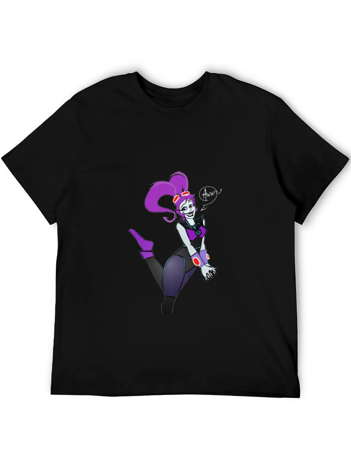 Black Cartoon Character Graphic T-Shirt view 5