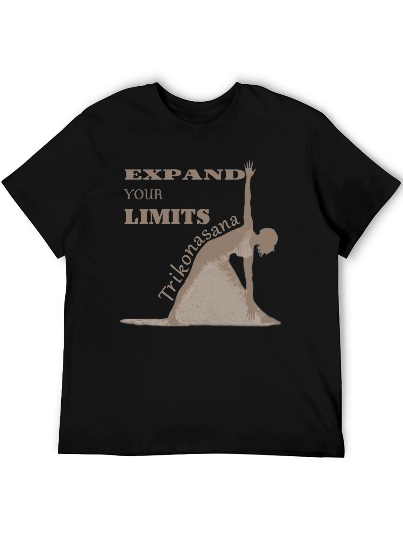 Black Expand Your Limits Yoga Pose Black T-Shirt view 5