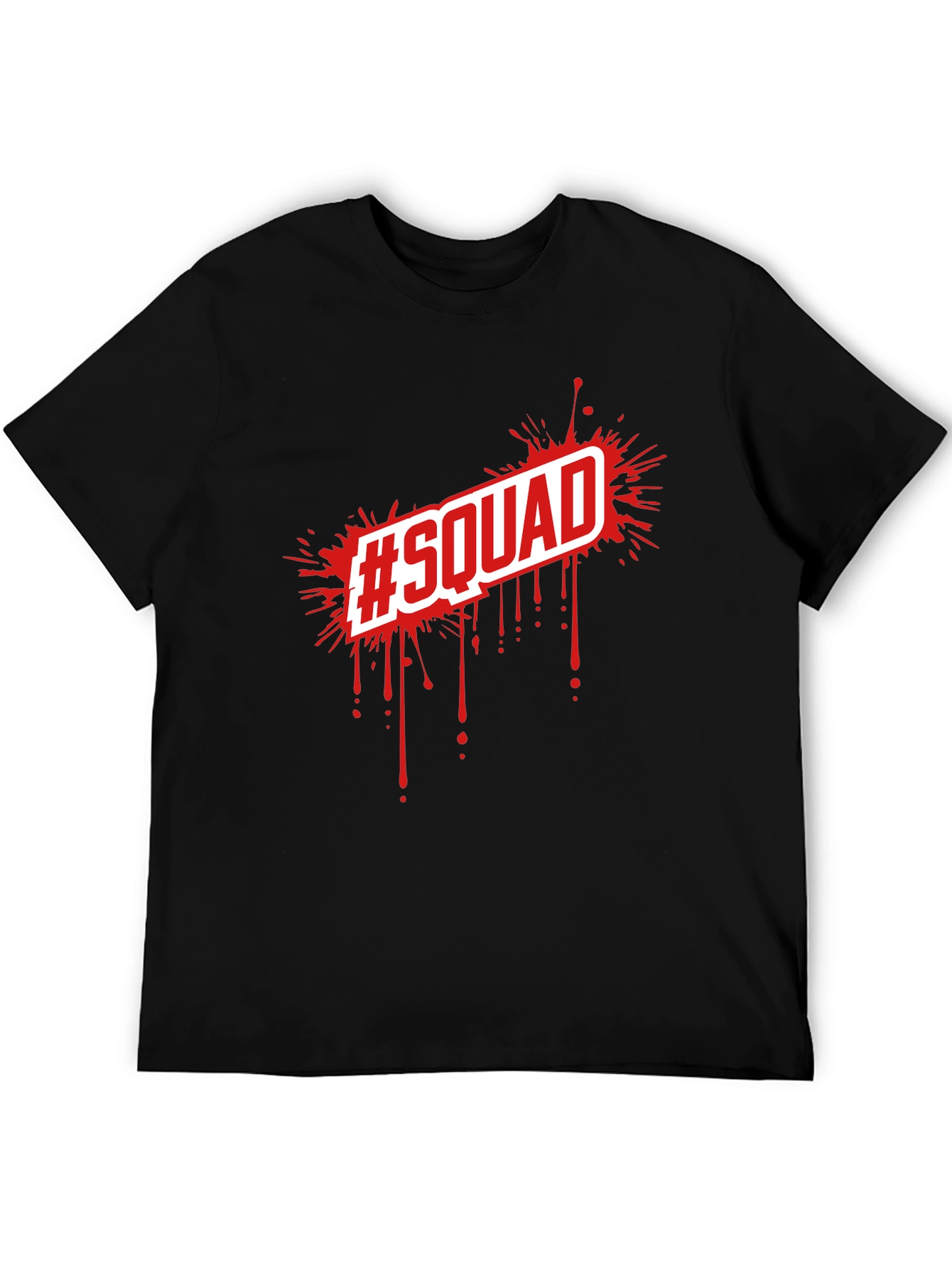 Black Squad Tee - Black Graphic T-Shirt view 5