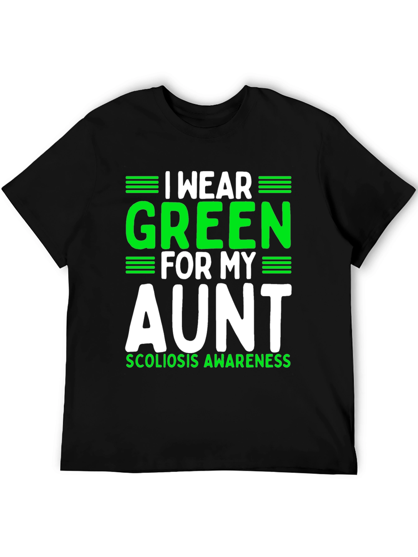 Green Ribbon Scoliosis Awareness T-Shirt - 5