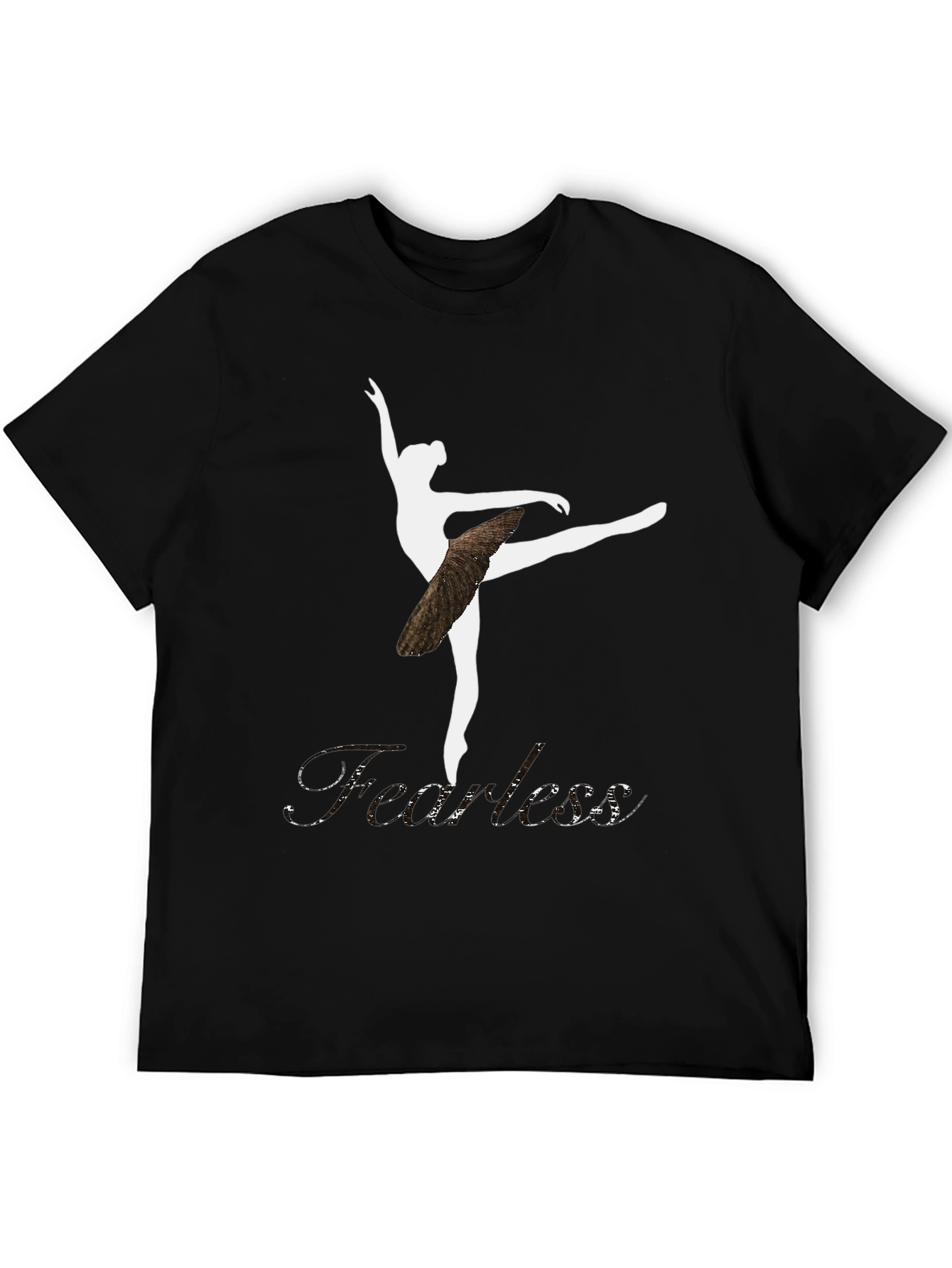 Fearless Ballerina Graphic T-Shirt - Black Cotton Tee - 5