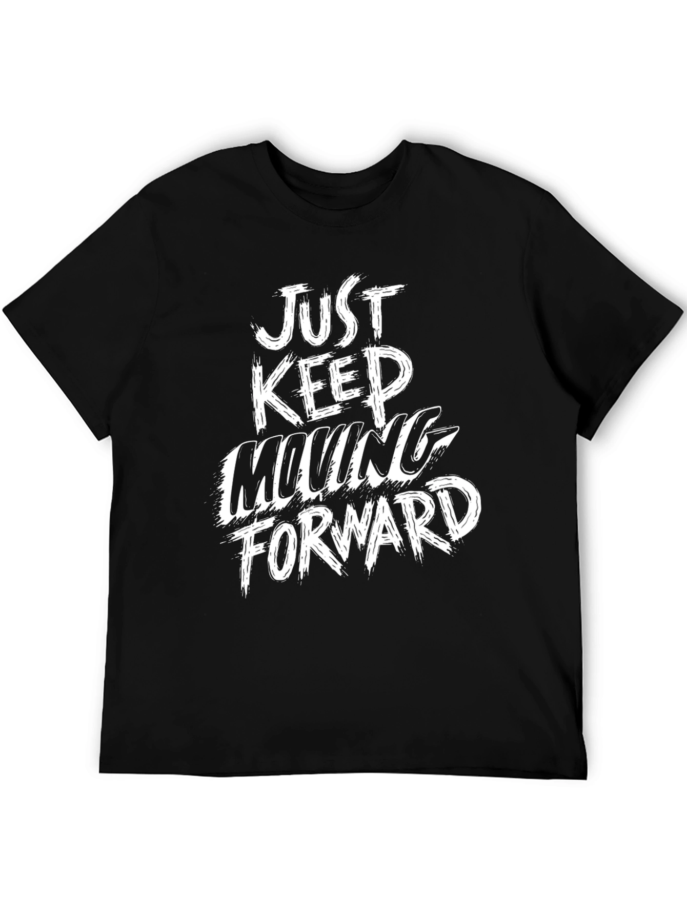 Black Just Keep Moving Forward Graphic Tee view 5