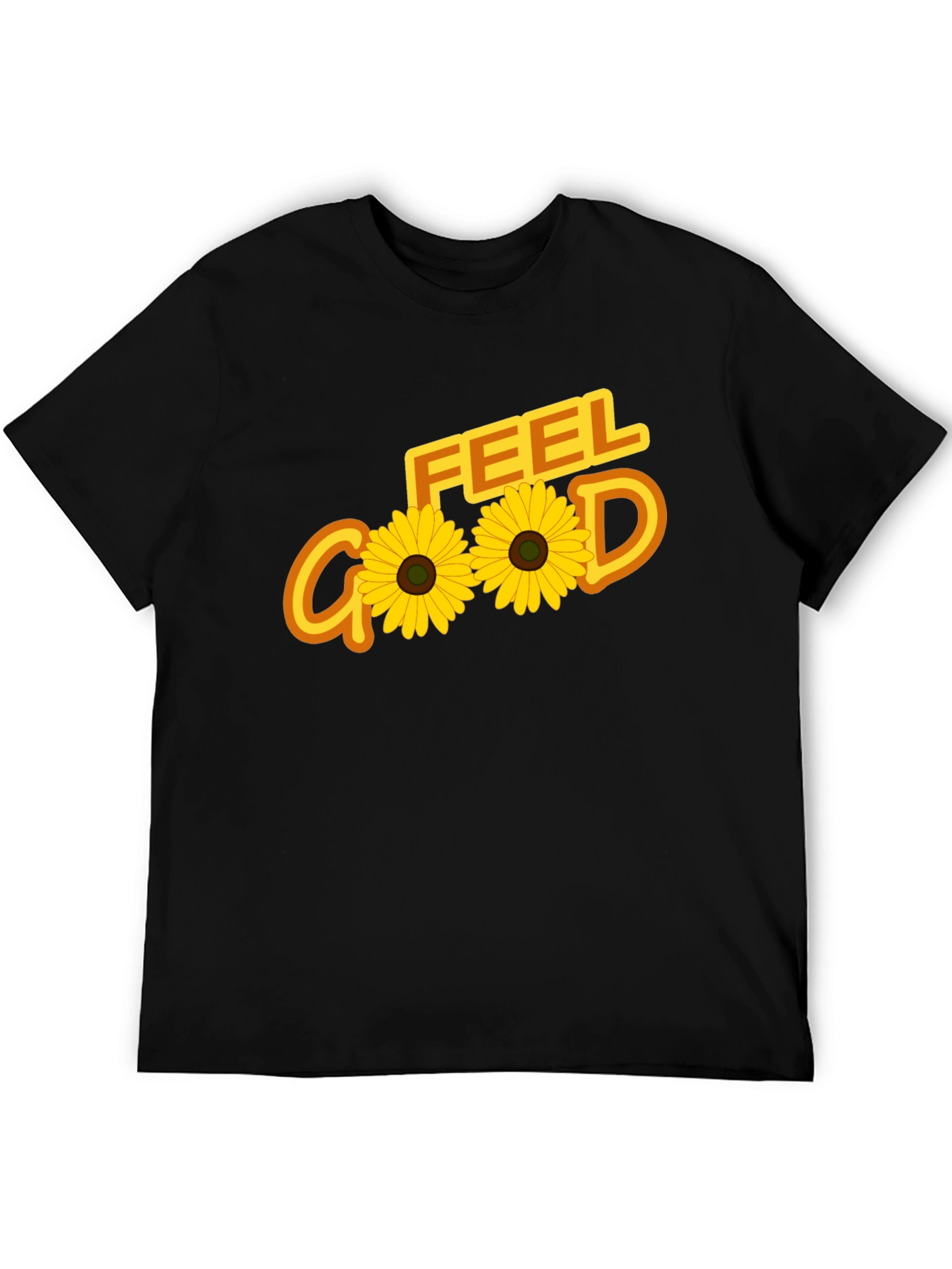 Black Feel Good Sunflower Graphic Tee - Black view 5