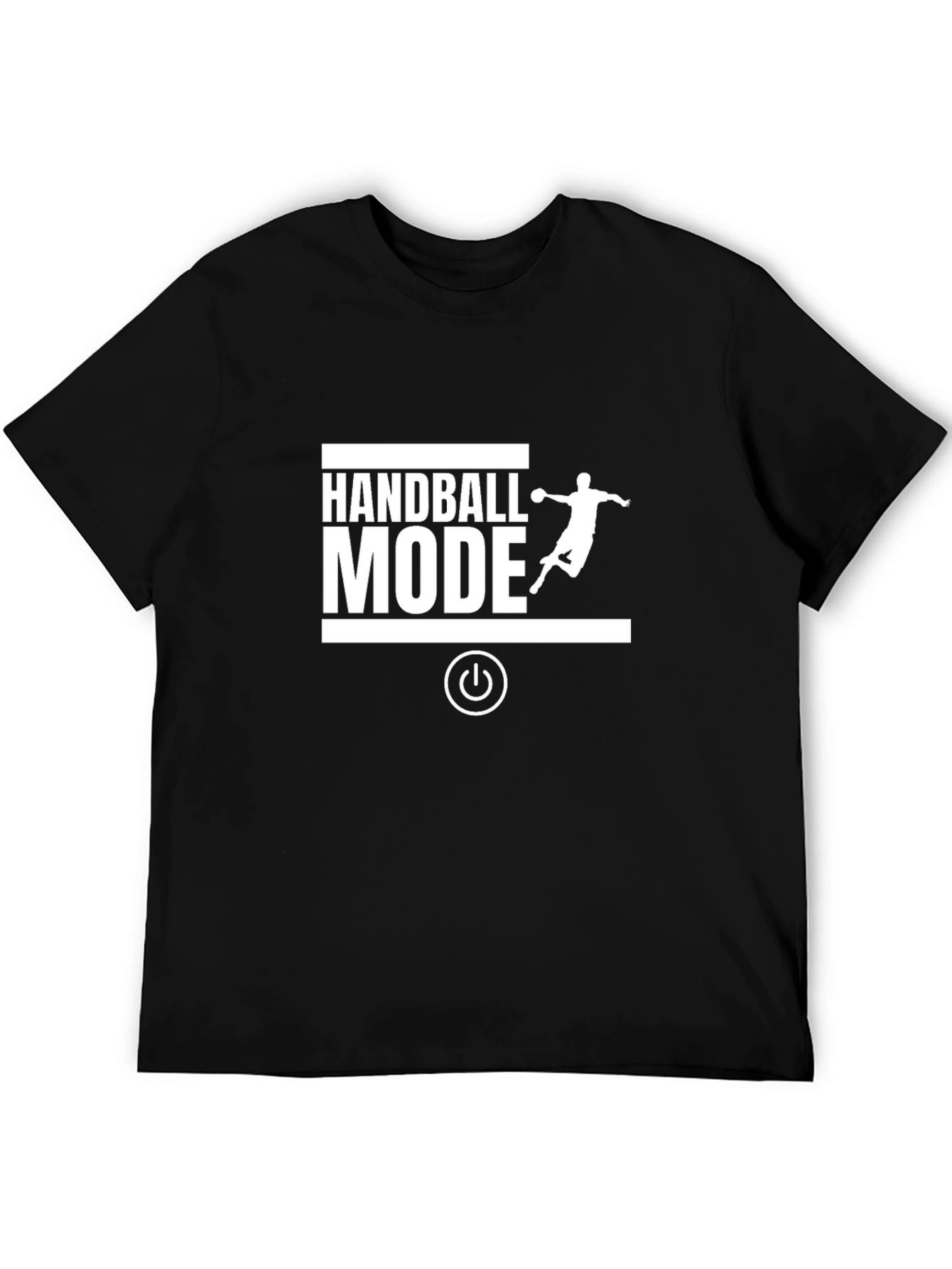 Handball Mode Graphic Tee - Black Cotton T-Shirt - 5