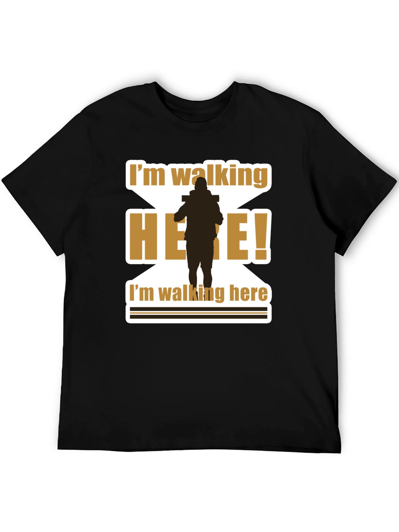 Black I'm Walking Here T-Shirt Funny Movie Quote view 5