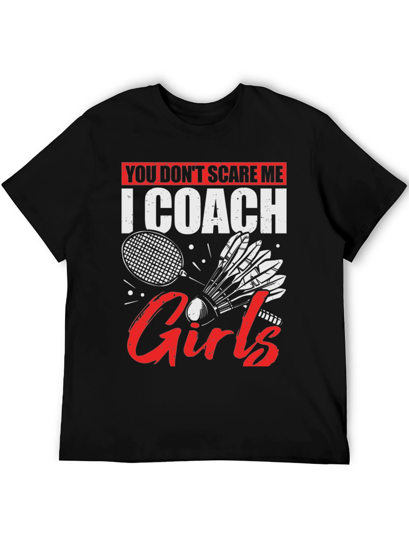 Black I Coach Girls Badminton T-Shirt view 5
