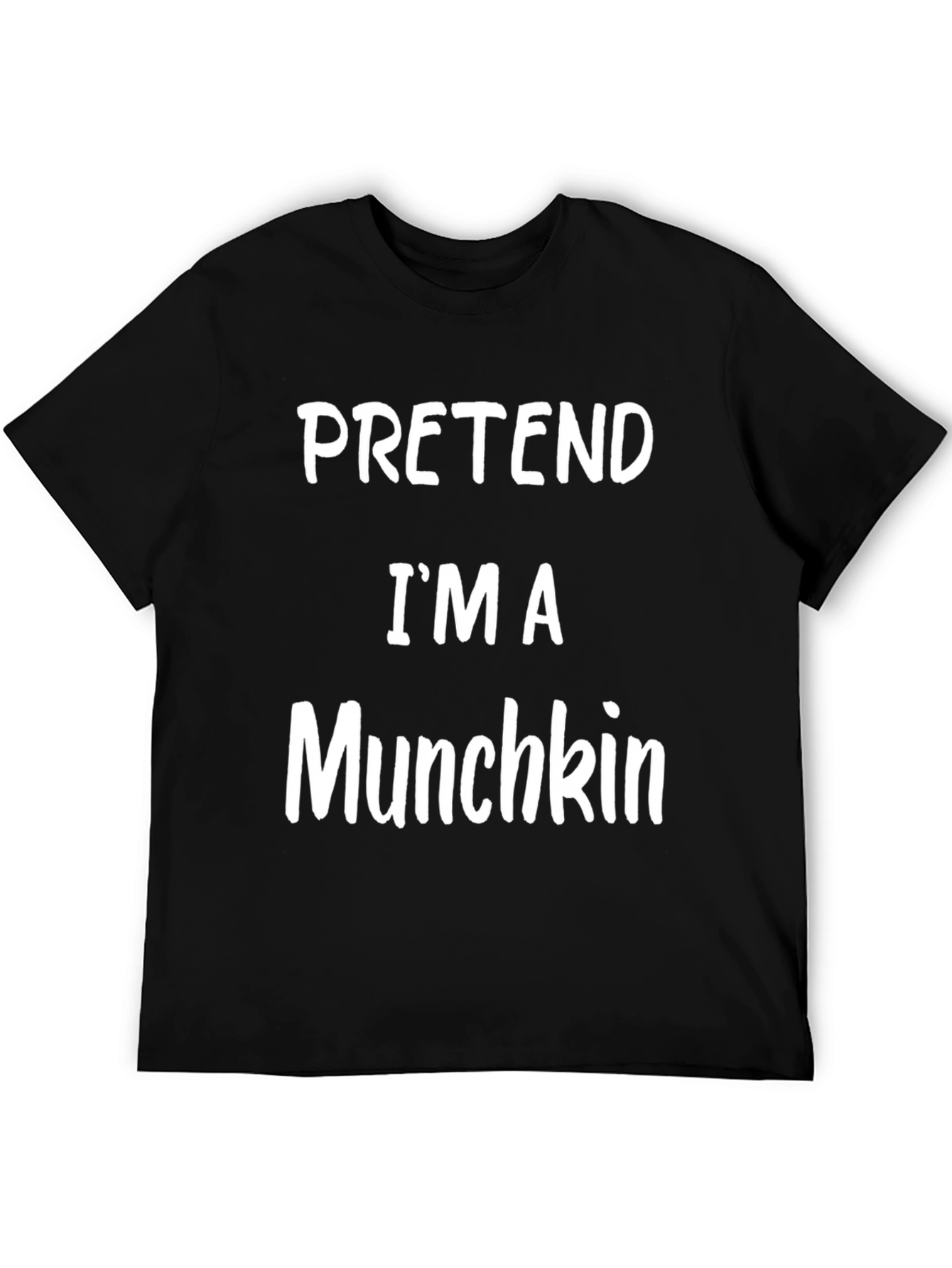 Black Pretend I'm A Munchkin Black Cotton T-Shirt view 5