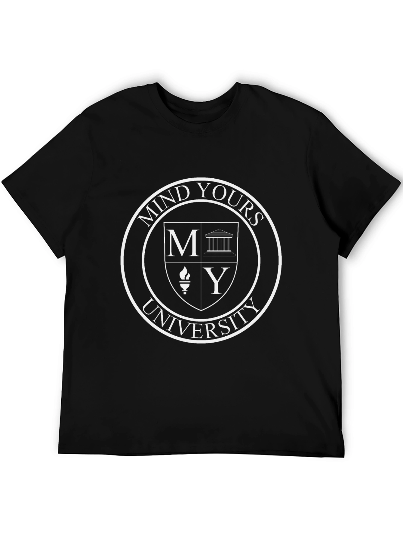 Black Mind Yours University Black T-Shirt view 5